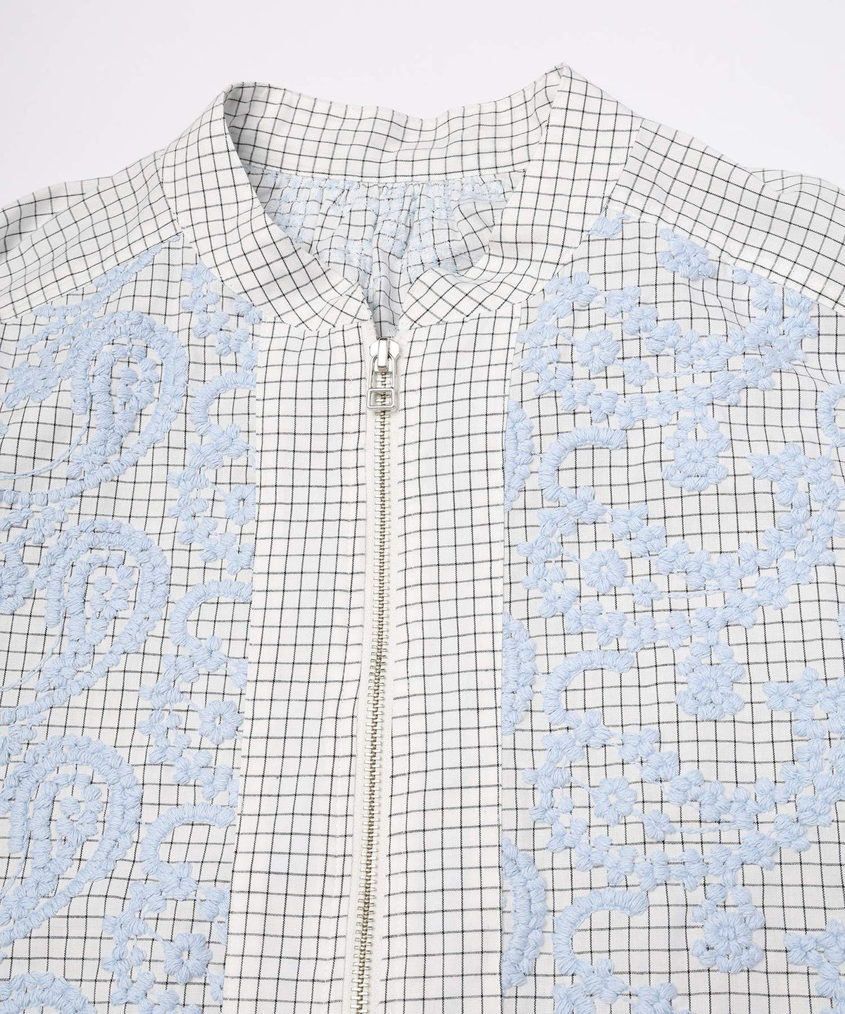 Layered Paisley Utility Blouson