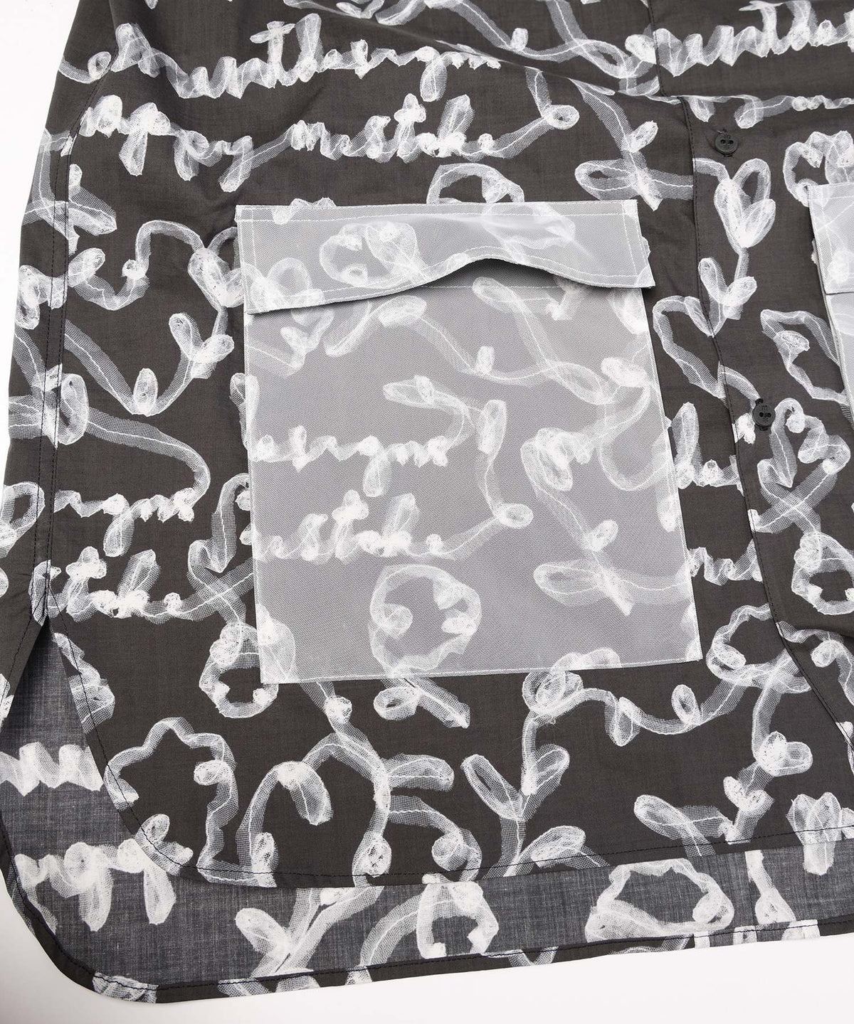 Tulle Ribbon Utility Overshirt