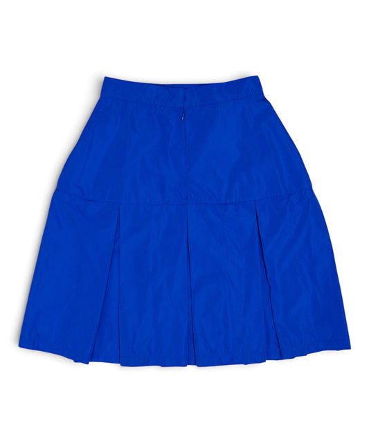LAMINATED TAFFETA PLEATS MINI SKIRT