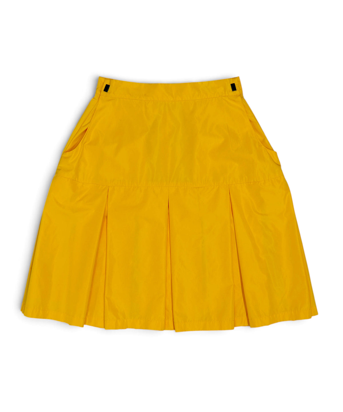 LAMINATED TAFFETA PLEATS MINI SKIRT