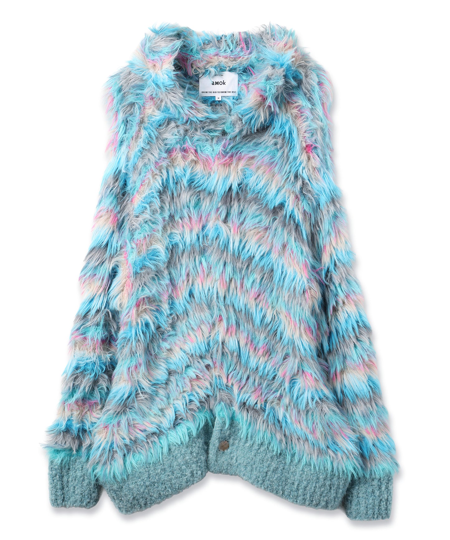 MULTI BORDER HOODIE KNIT