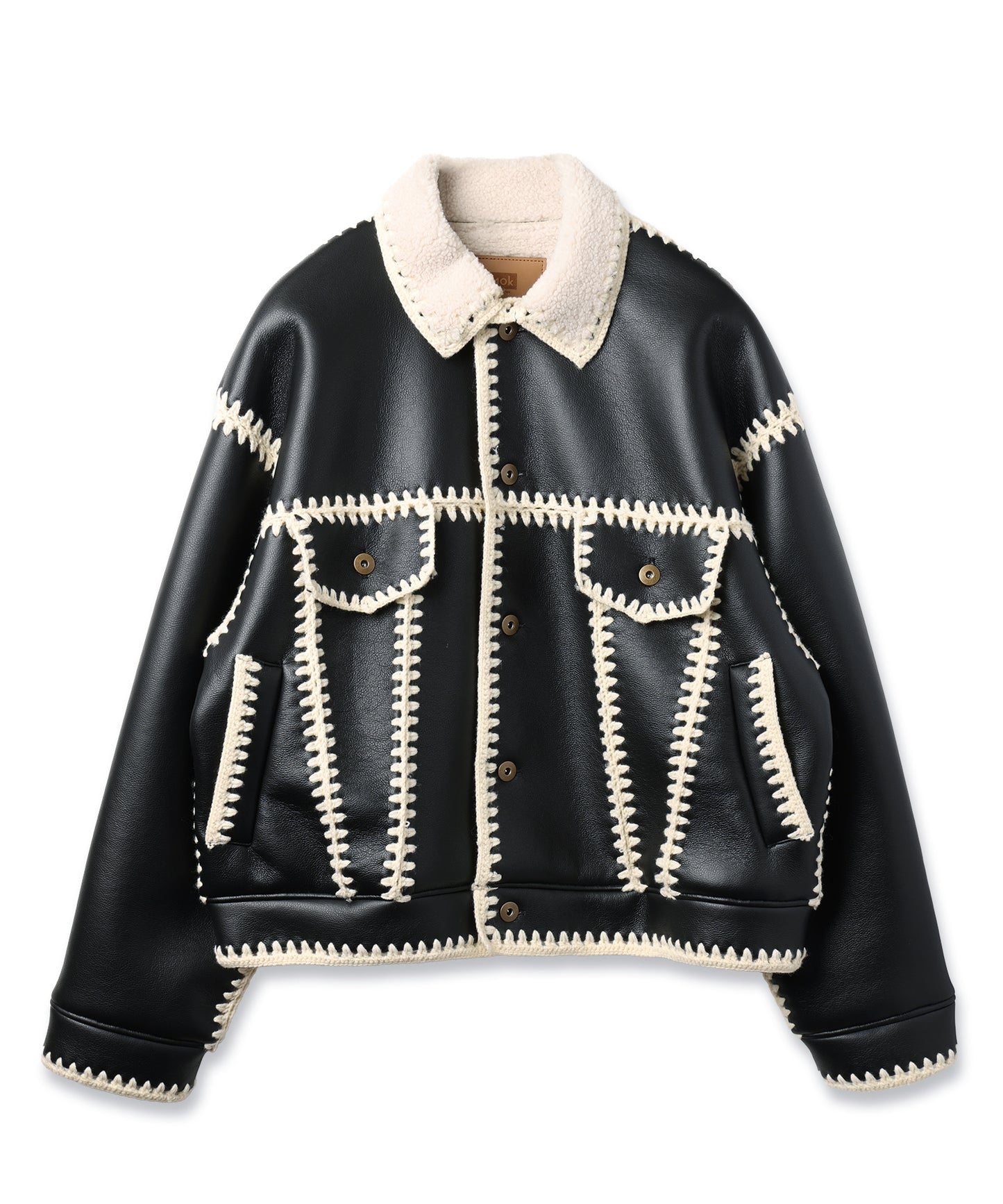 HAND KNITTING BOA BLOUSON