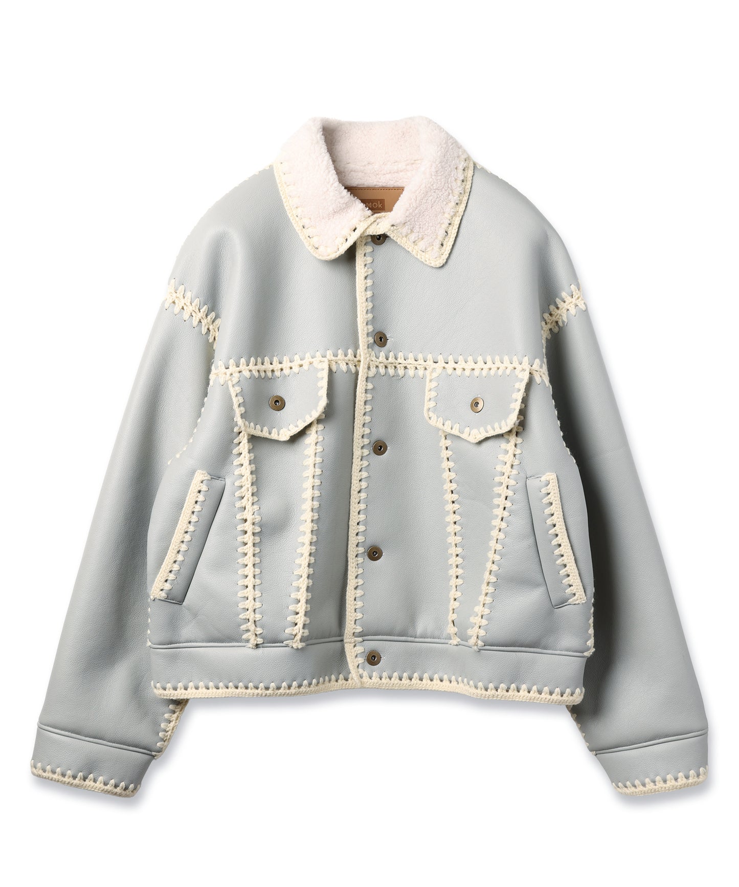 HAND KNITTING BOA BLOUSON