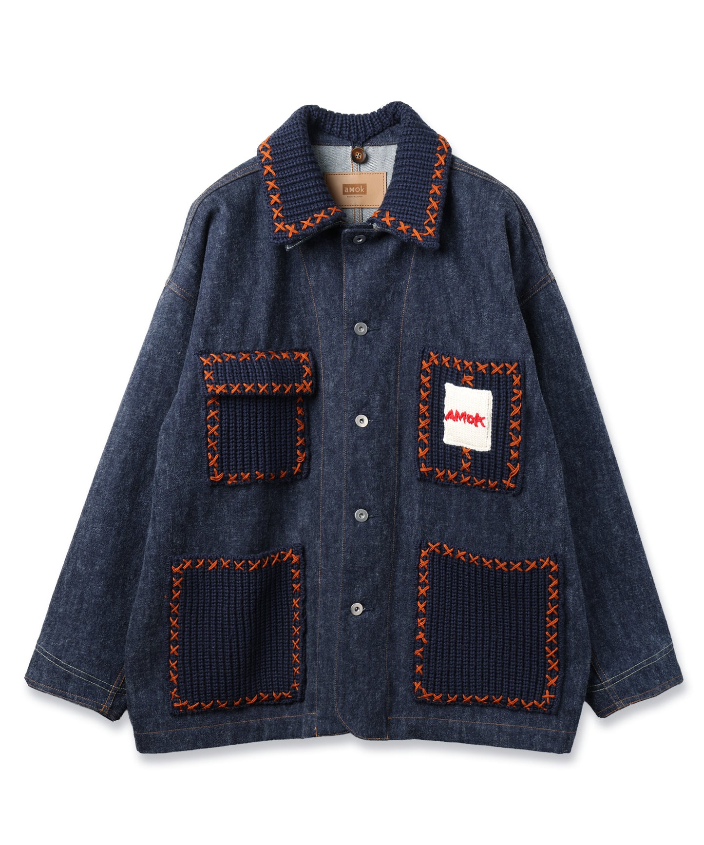 BLUSHED DENIM BLOUSON