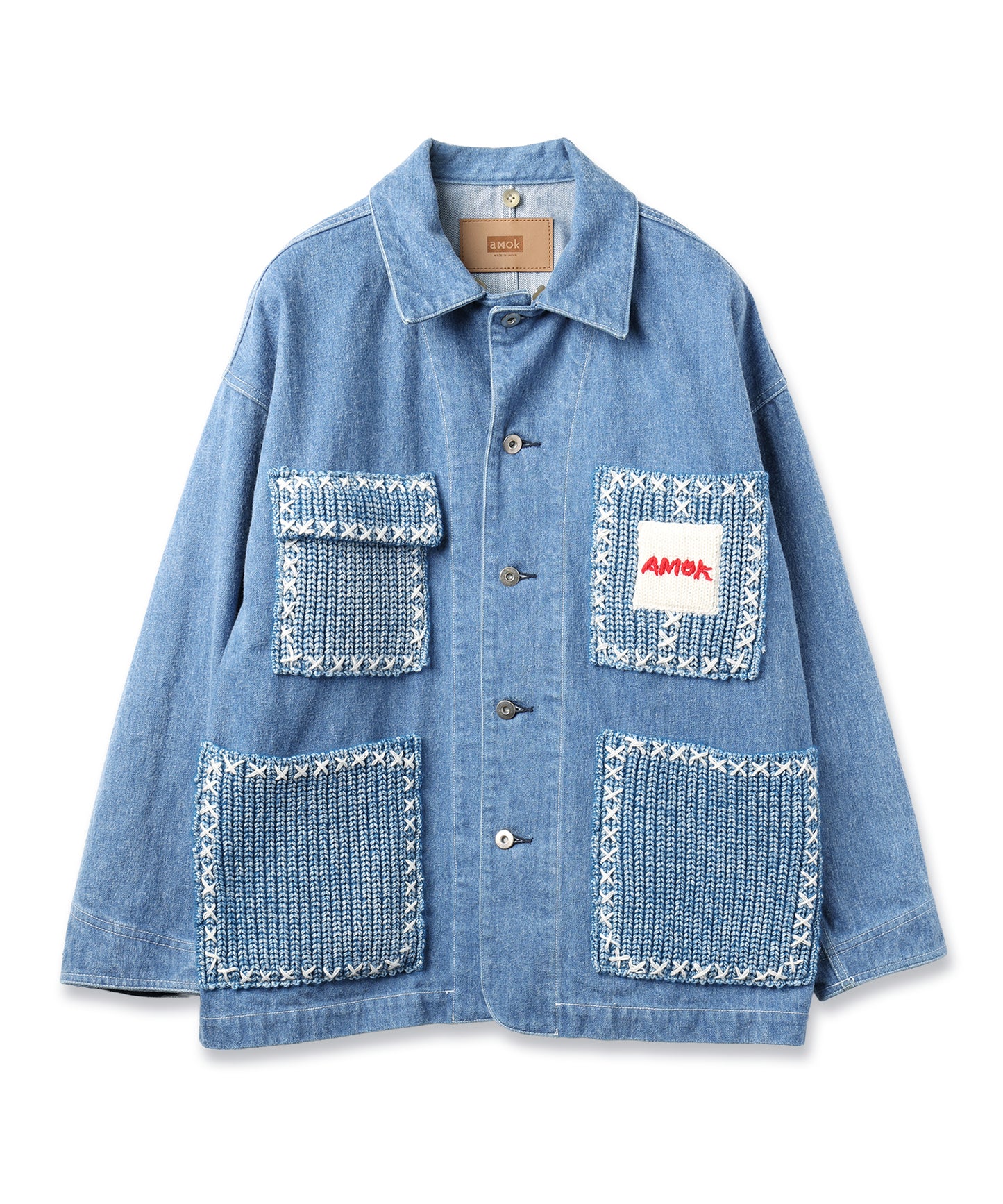 BLUSHED DENIM BLOUSON