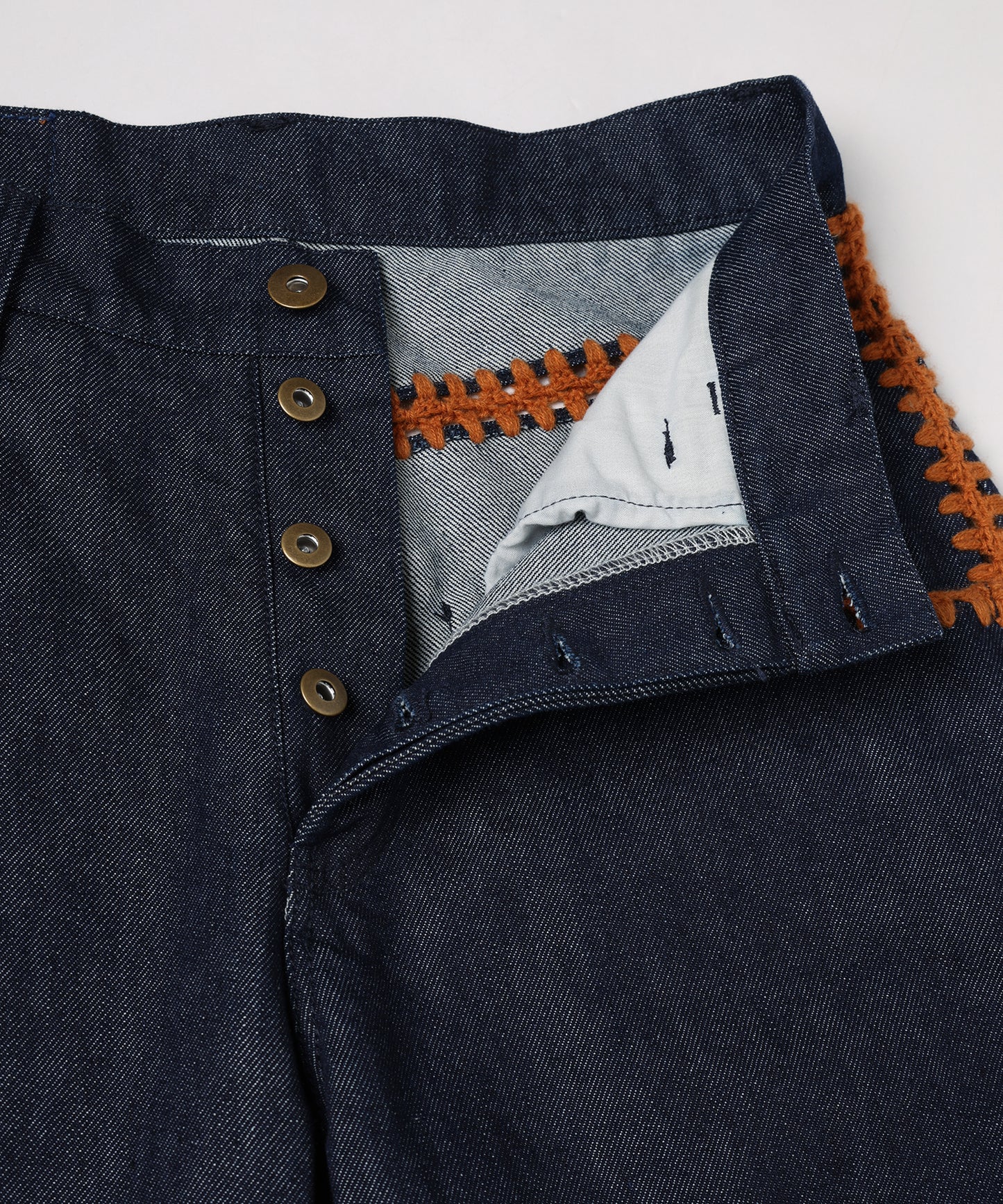 HAND KNITTING DENIM PANTS
