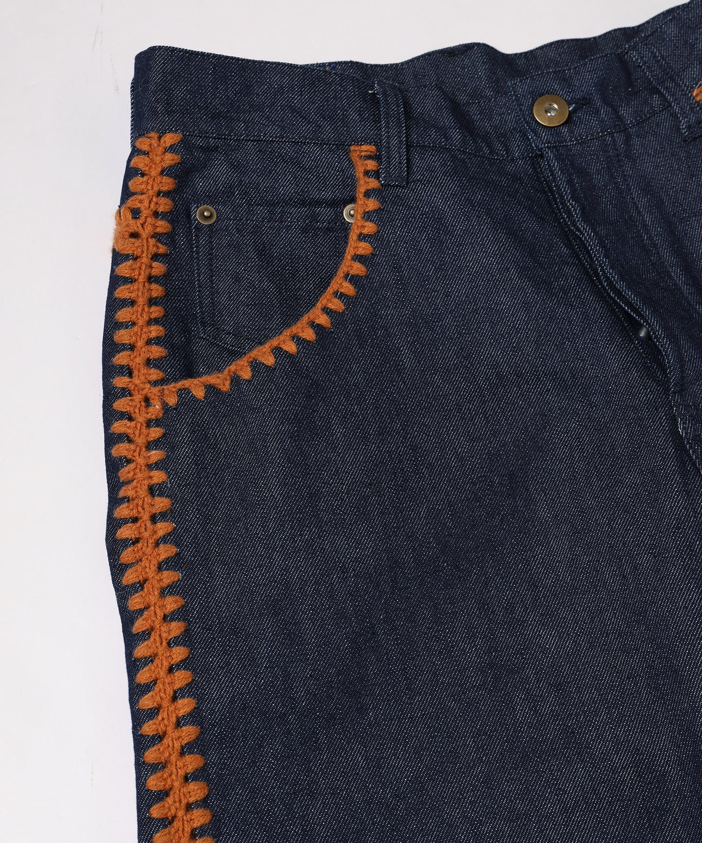HAND KNITTING DENIM PANTS