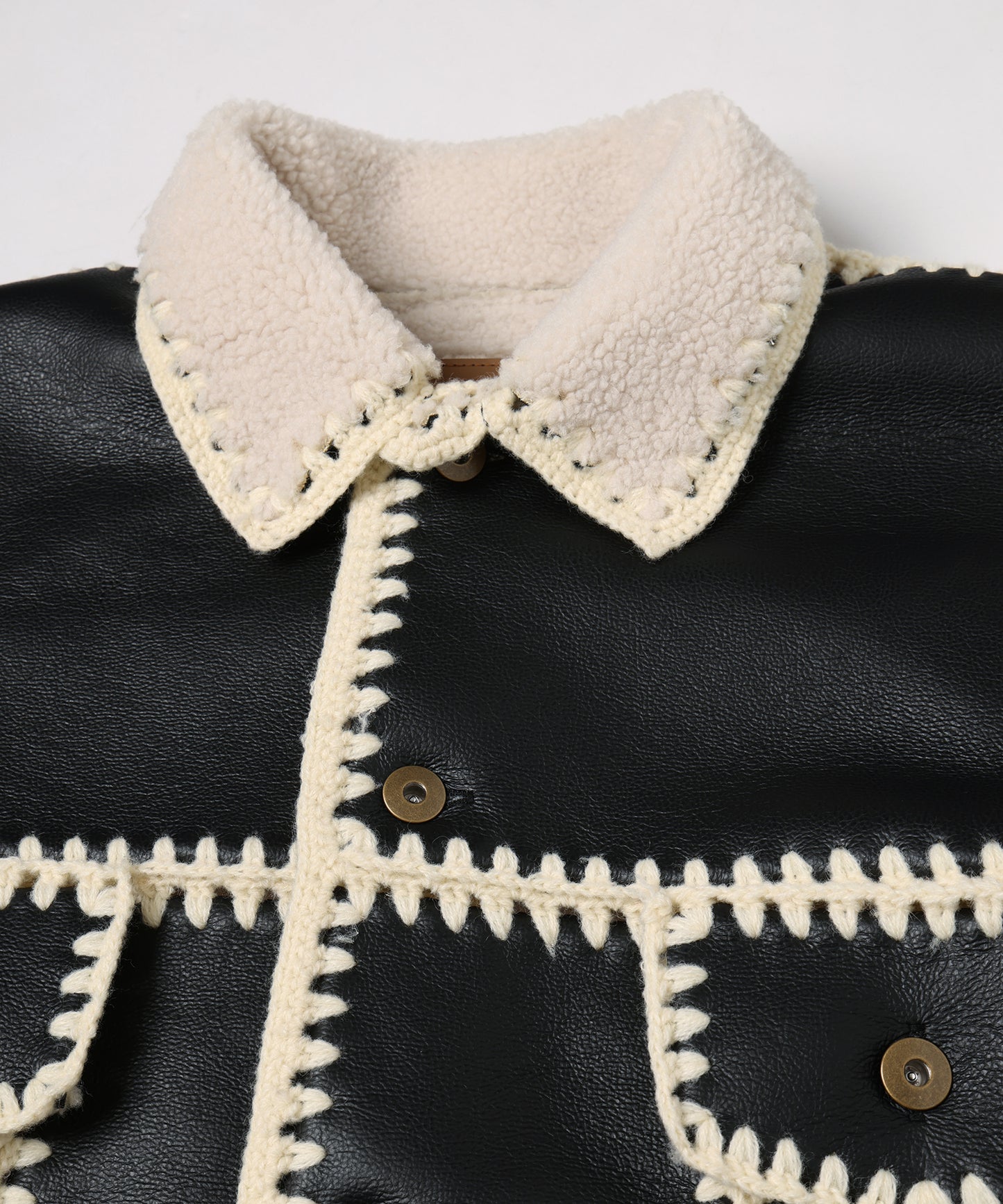 HAND KNITTING BOA BLOUSON