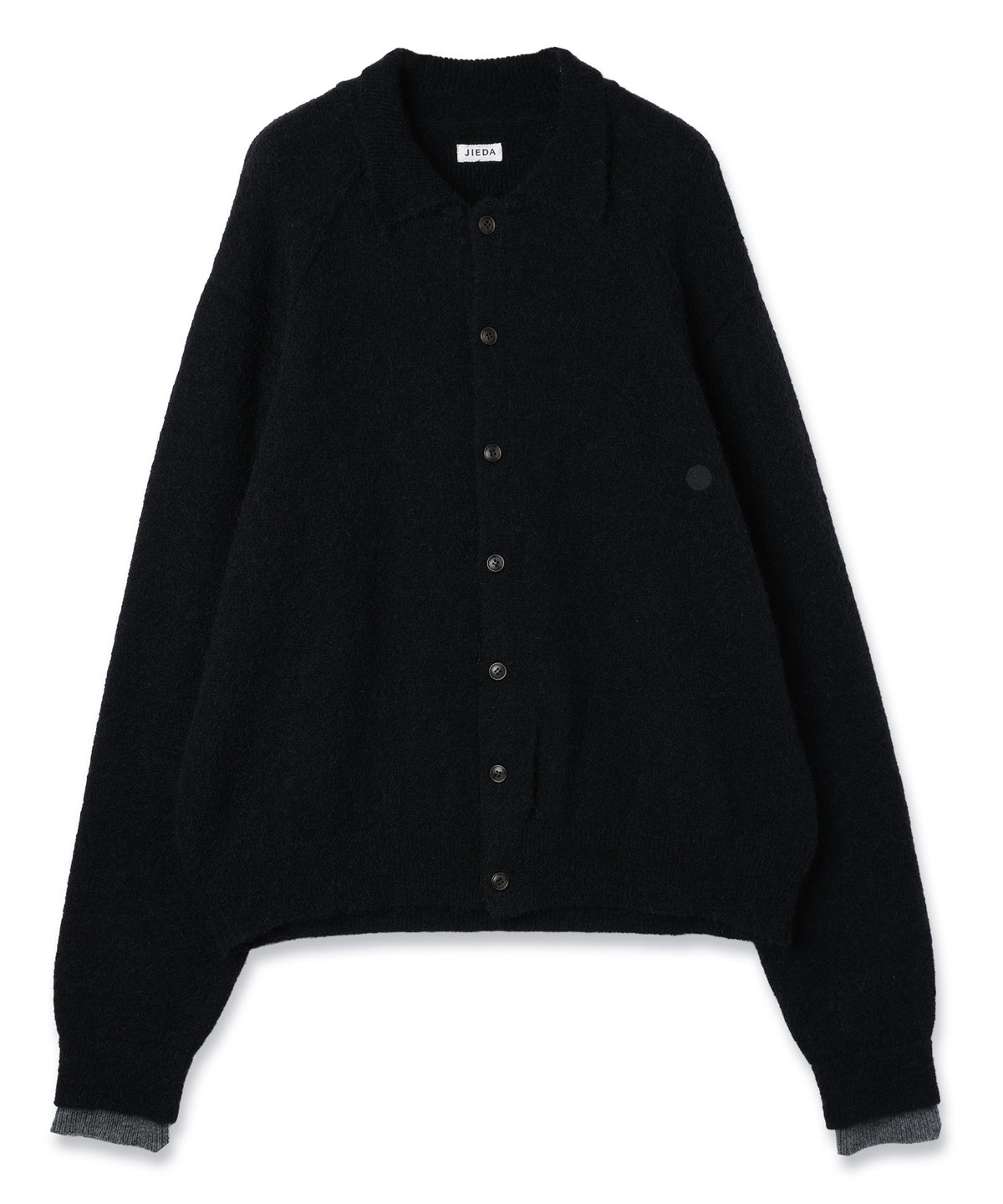 LAYERED MOHAIR KNIT SHIRT