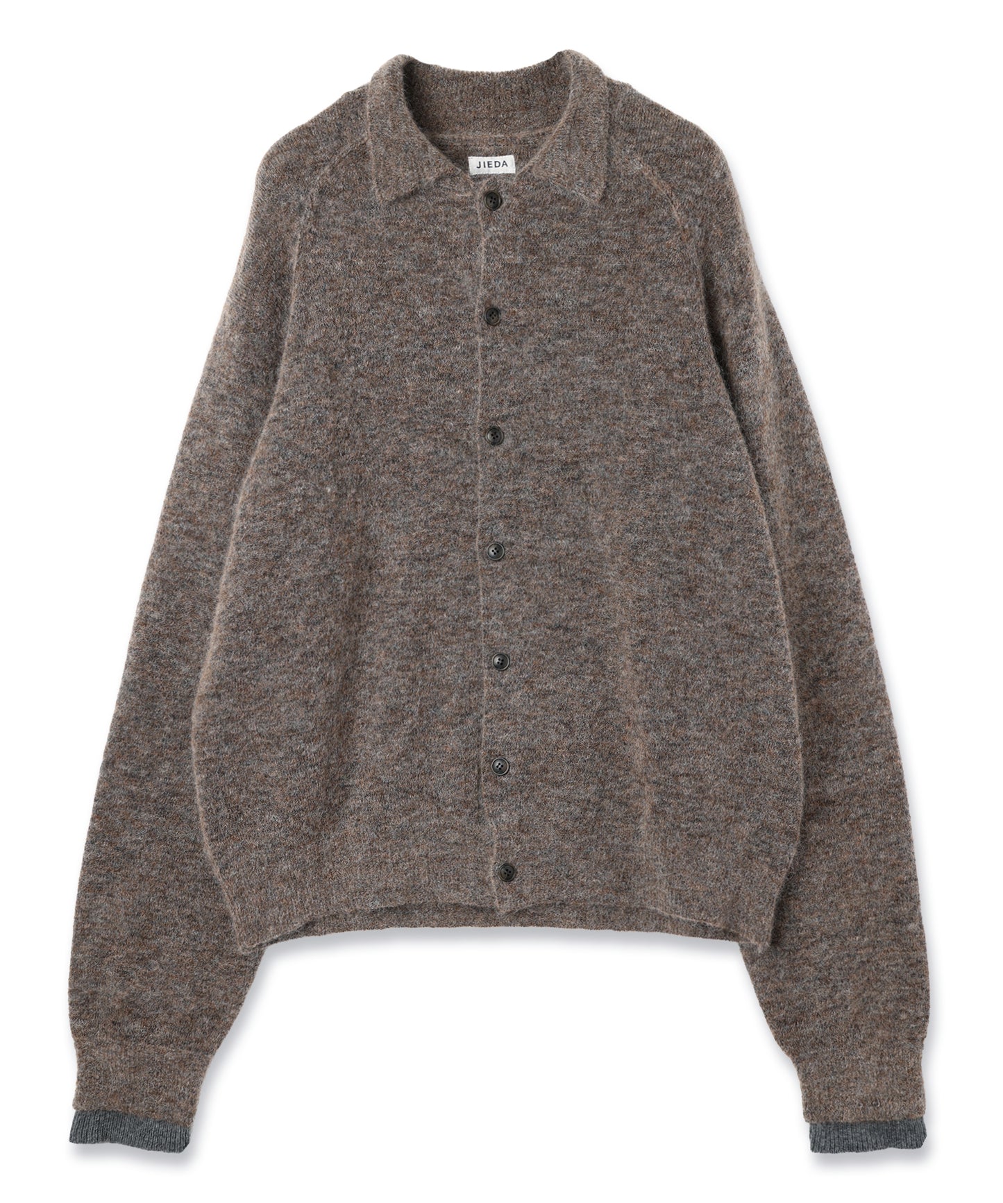 LAYERED MOHAIR KNIT SHIRT