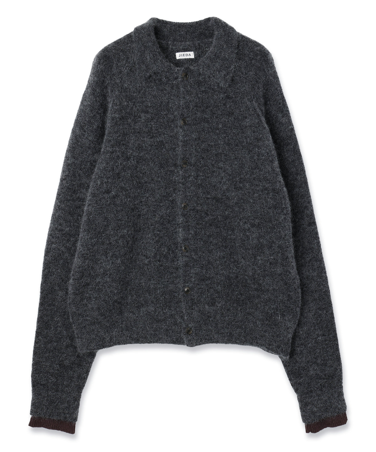 LAYERED MOHAIR KNIT SHIRT