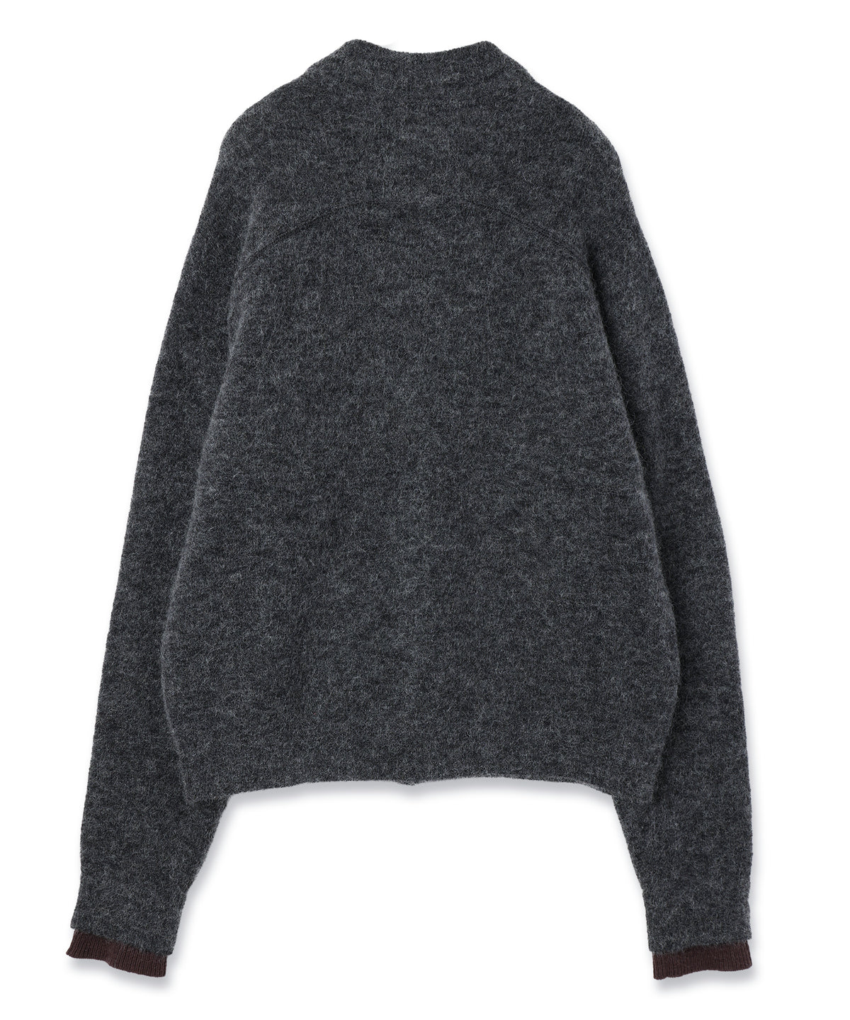 LAYERED MOHAIR KNIT SHIRT