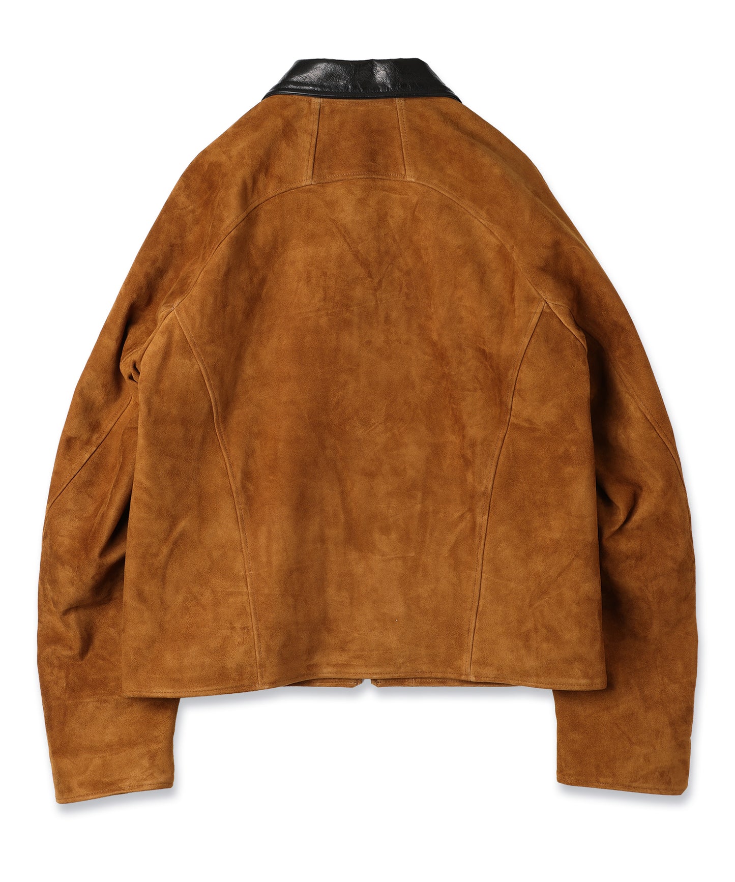 NUBUCK DRAPING LEATHER JACKET