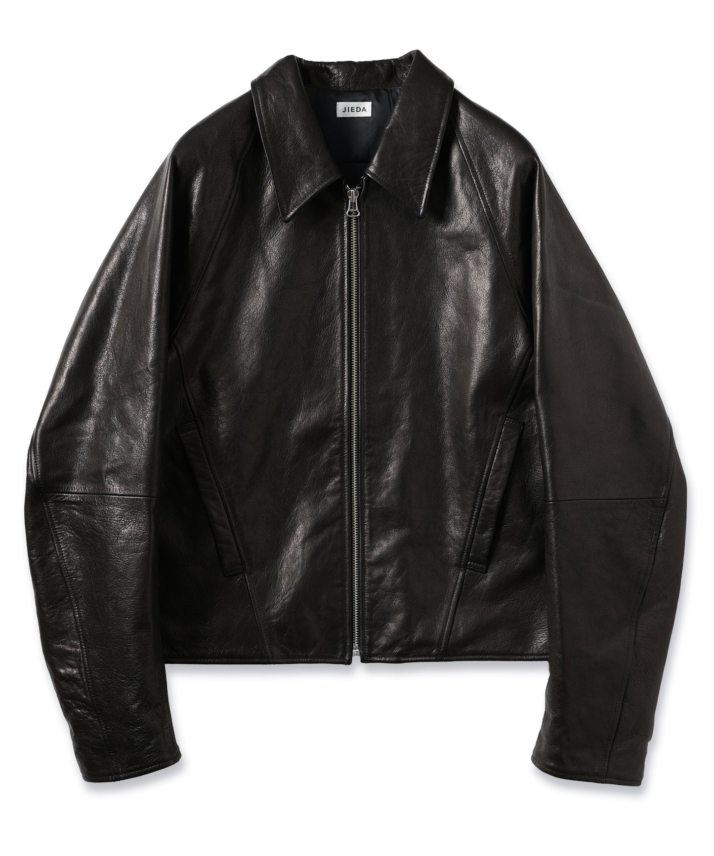 DRAPING LEATHER JACKET