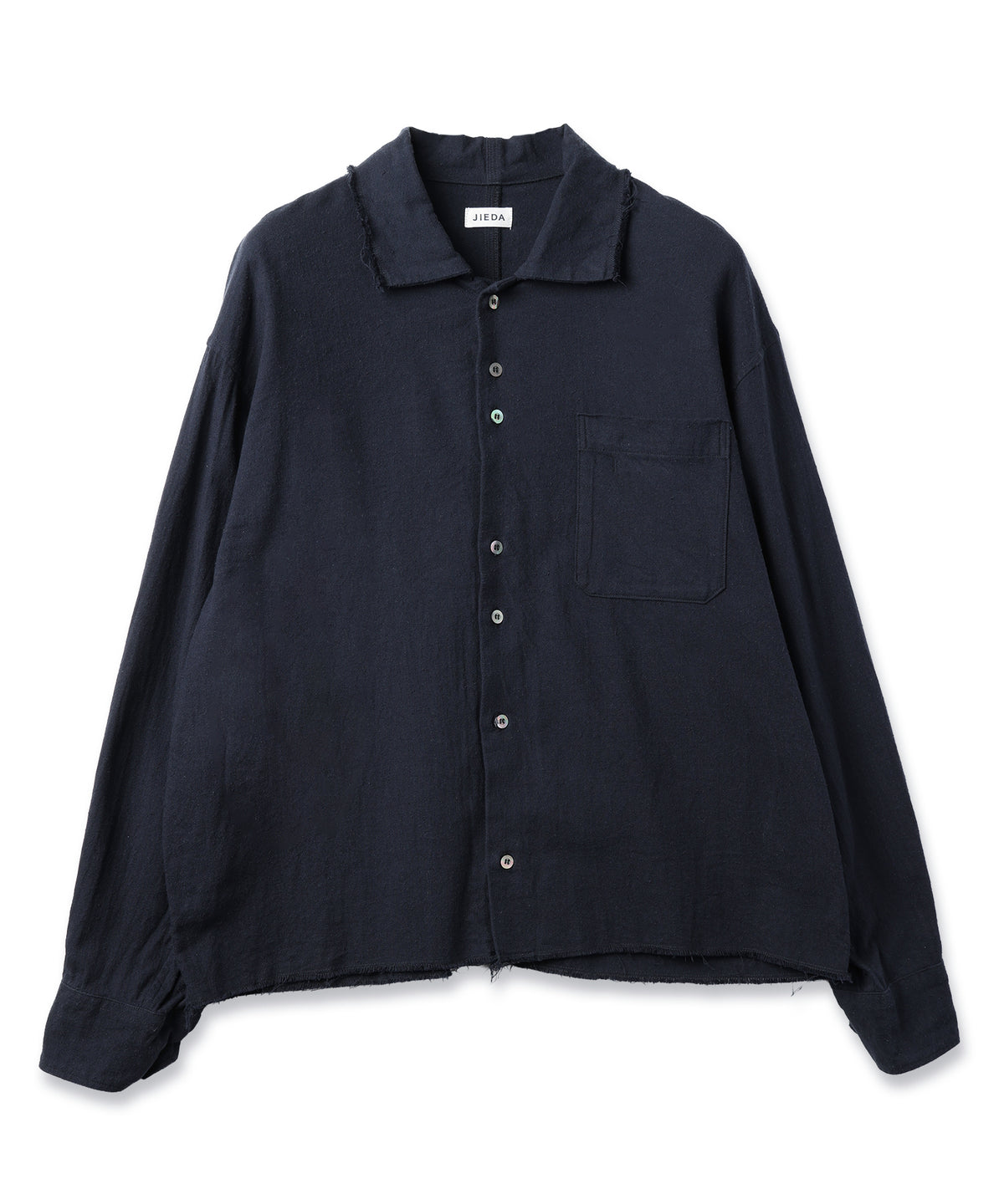 COTTON SILK CUT-OFF SHORT SHIRT