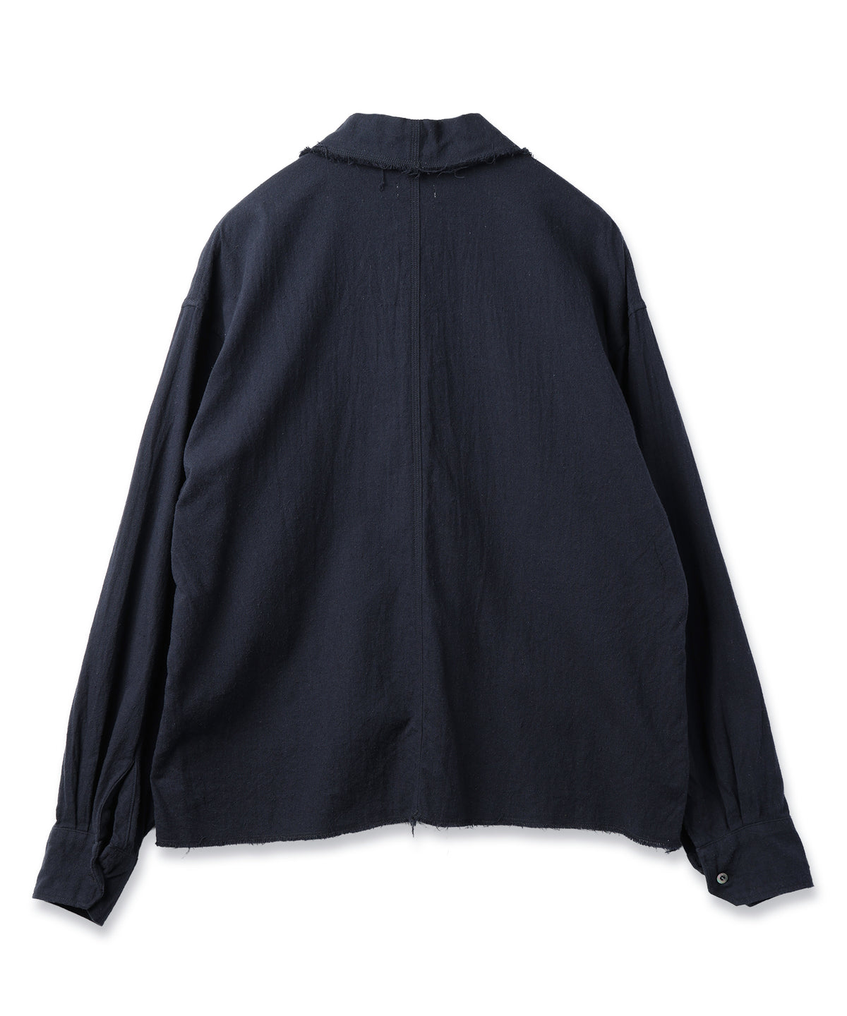 COTTON SILK CUT-OFF SHORT SHIRT