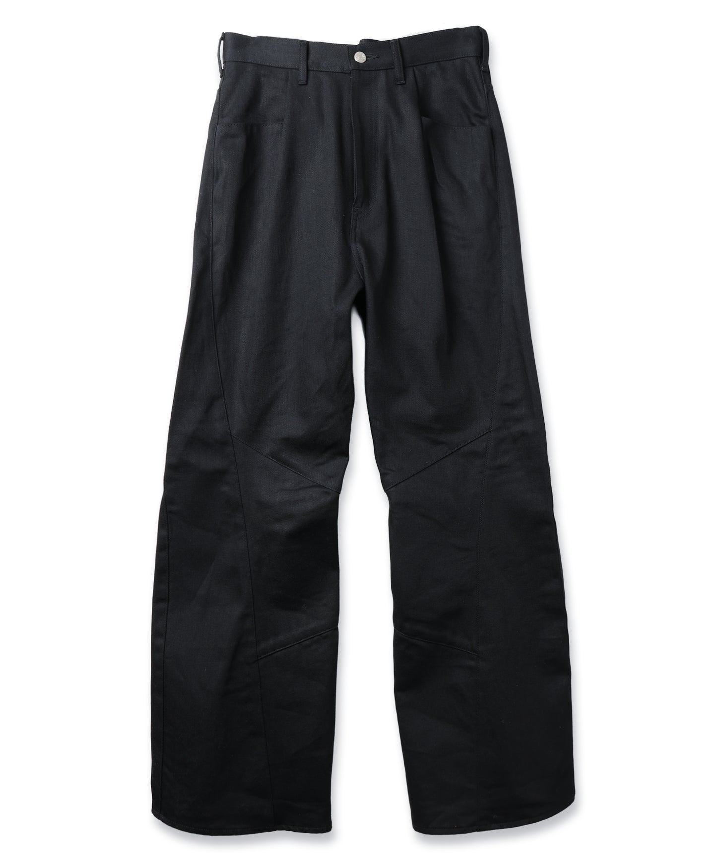 ENGINEERED DRAPING FLARE DENIM PANTS
