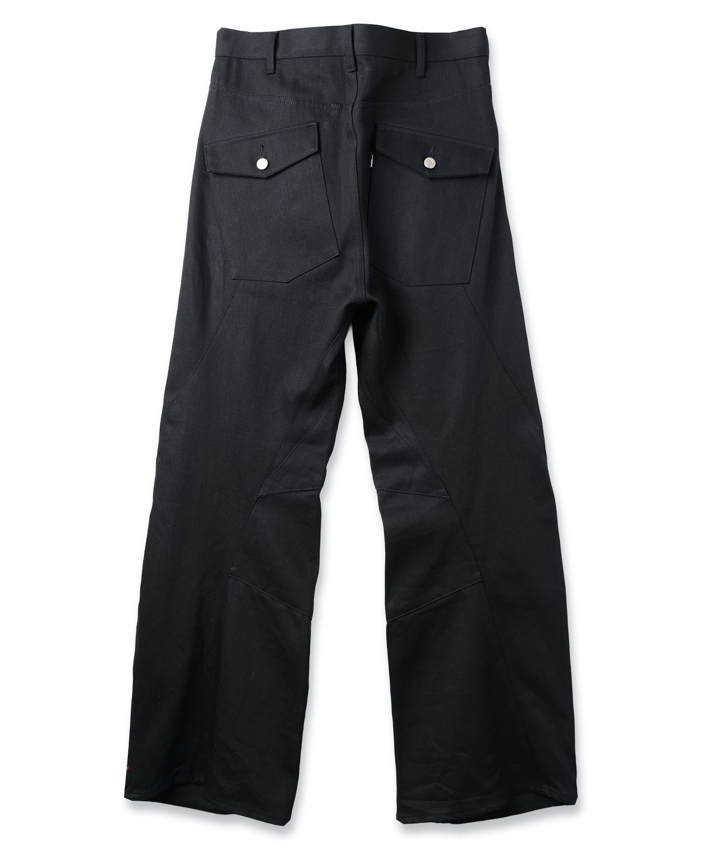 ENGINEERED DRAPING FLARE DENIM PANTS
