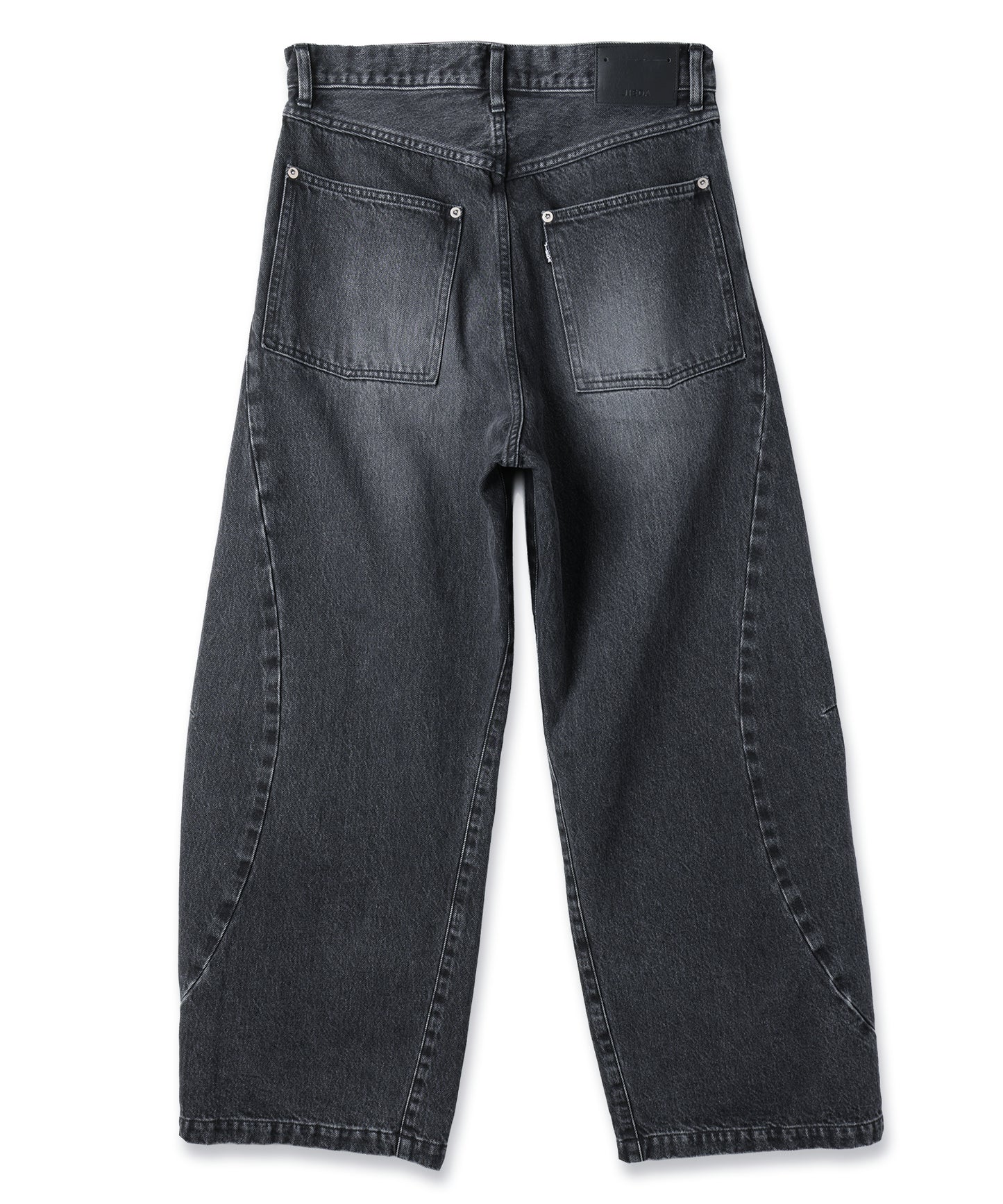 VINTAGE-FEEL DRAPED DENIM PANTS