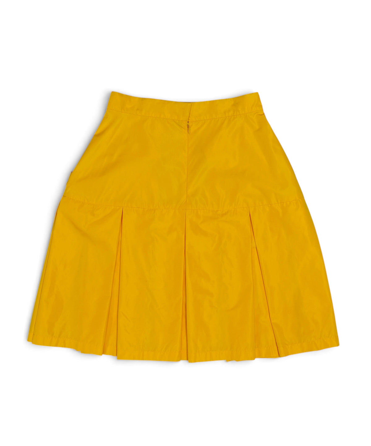 LAMINATED TAFFETA PLEATS MINI SKIRT