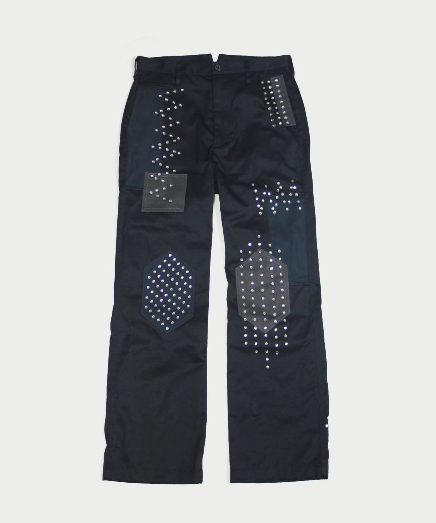 STUDS PATCHED PANTS