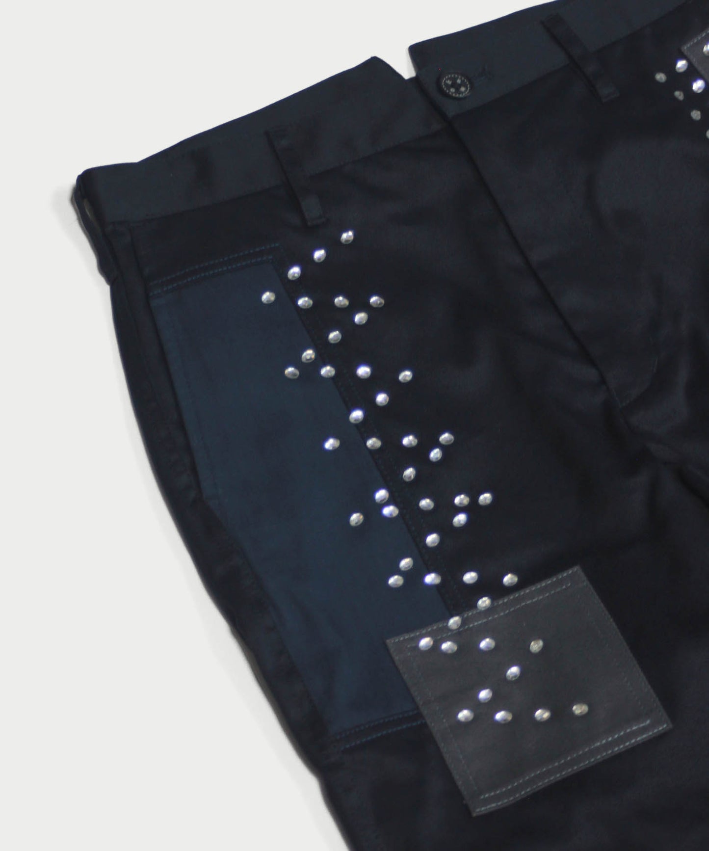 STUDS PATCHED PANTS