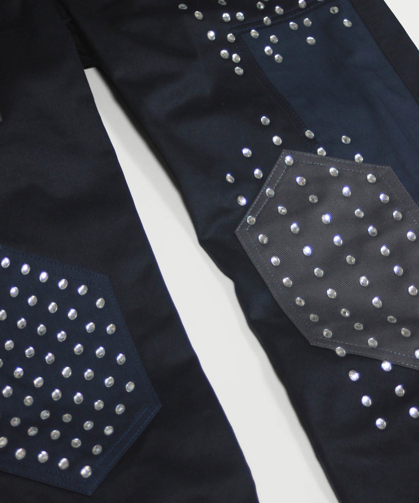 STUDS PATCHED PANTS