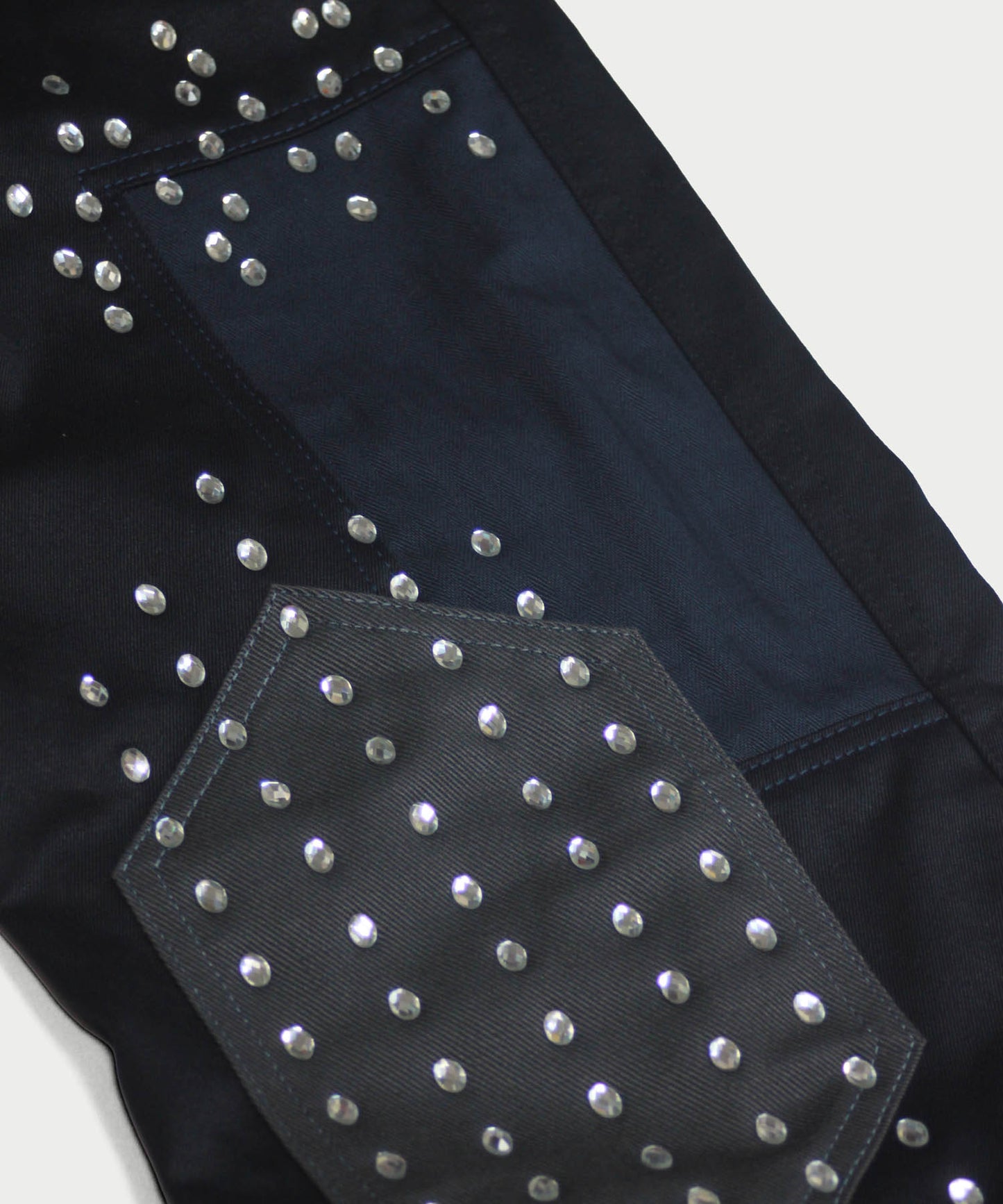 STUDS PATCHED PANTS