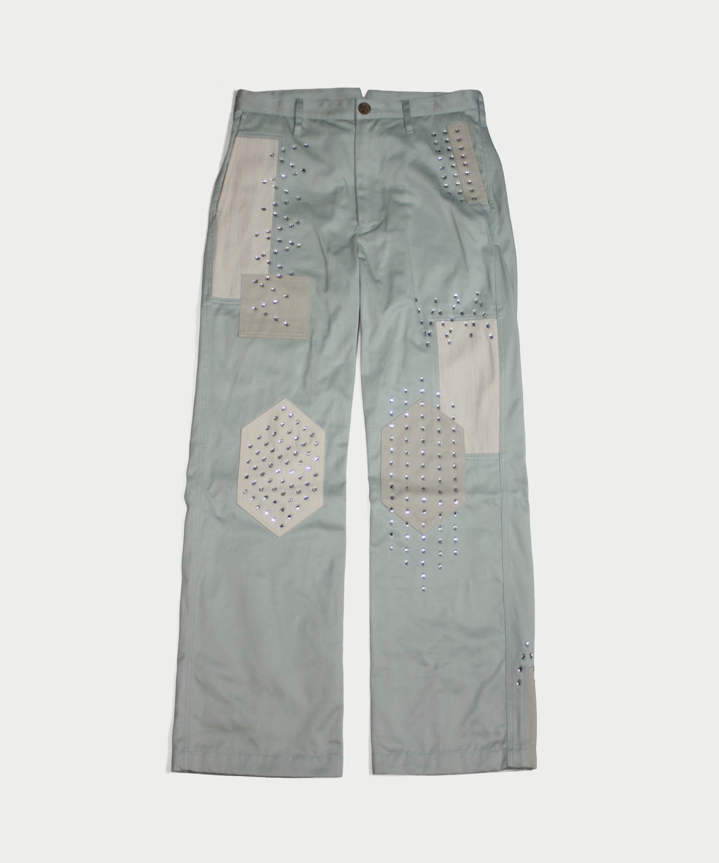 STUDS PATCHED PANTS