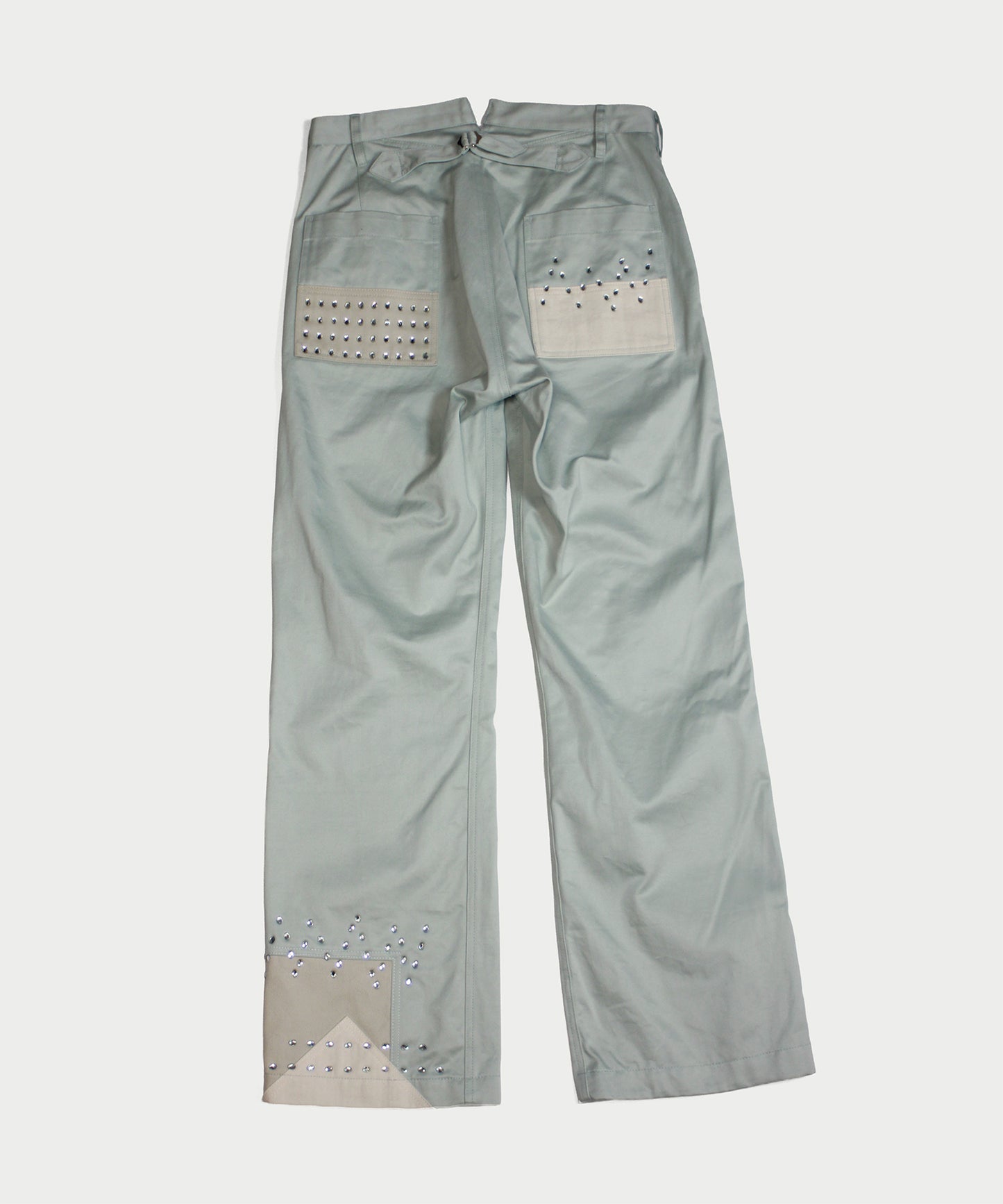 STUDS PATCHED PANTS