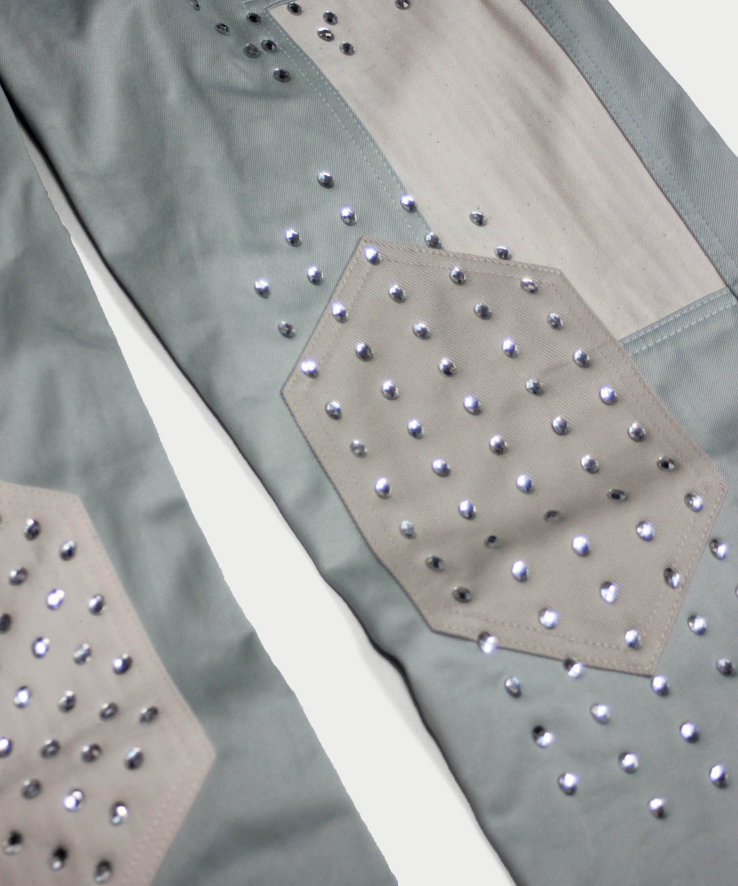 STUDS PATCHED PANTS