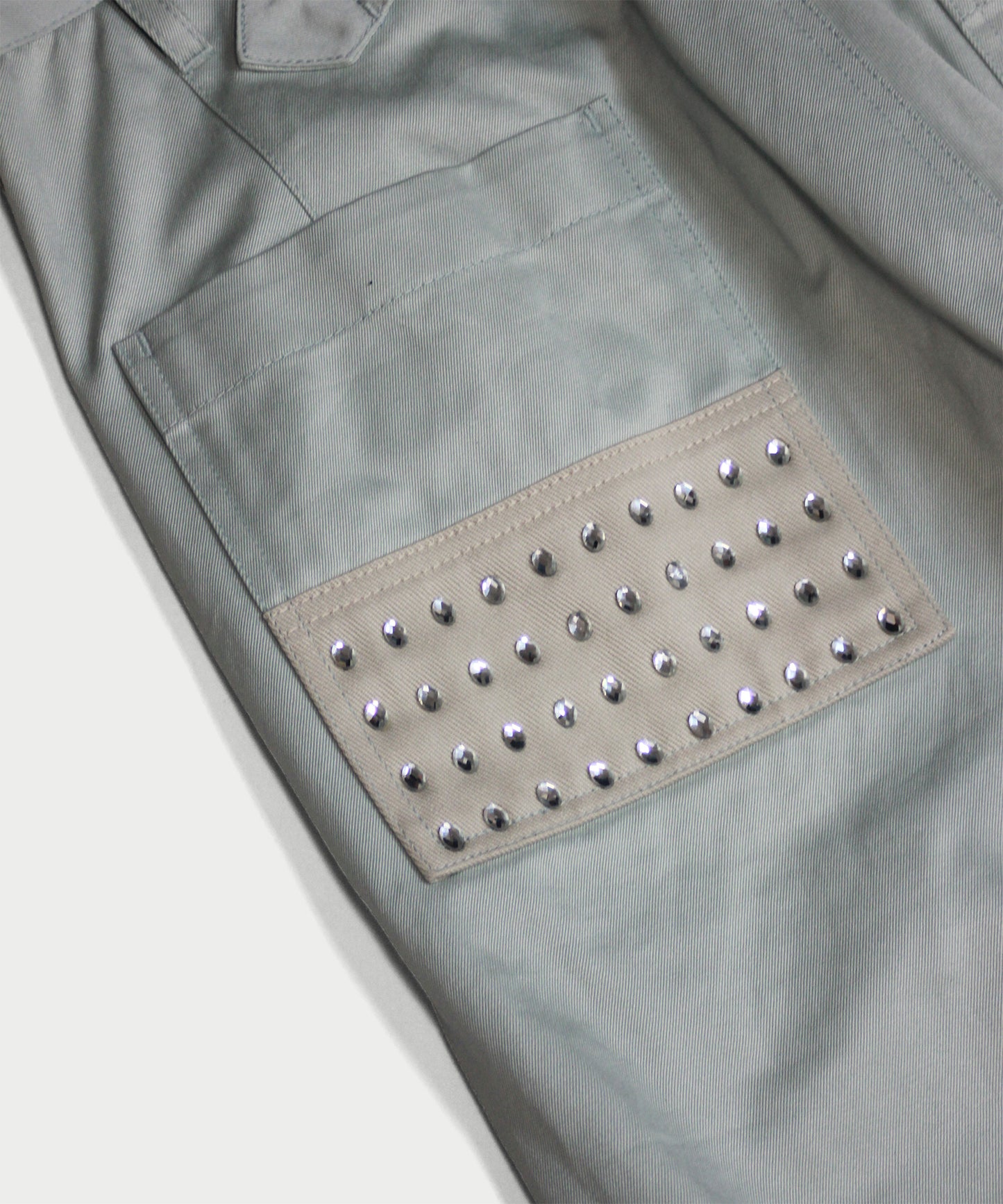 STUDS PATCHED PANTS