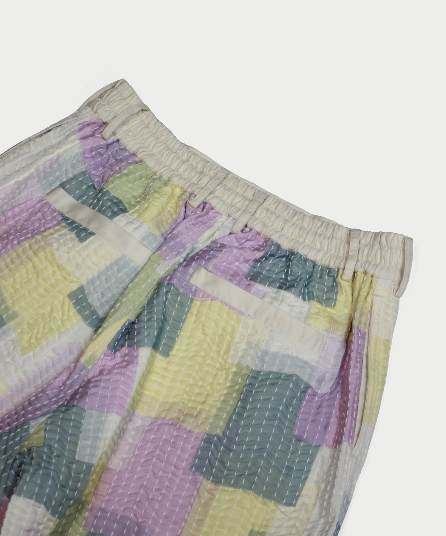 SASHIKO PATCHED SHORT PANTS