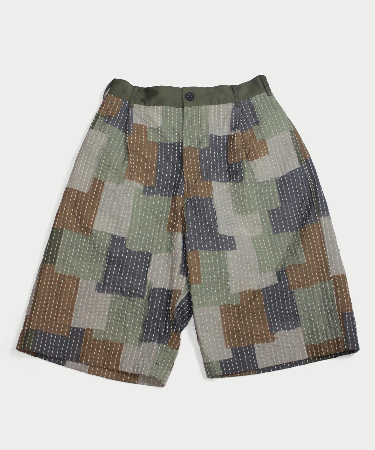 SASHIKO PATCHED SHORT PANTS