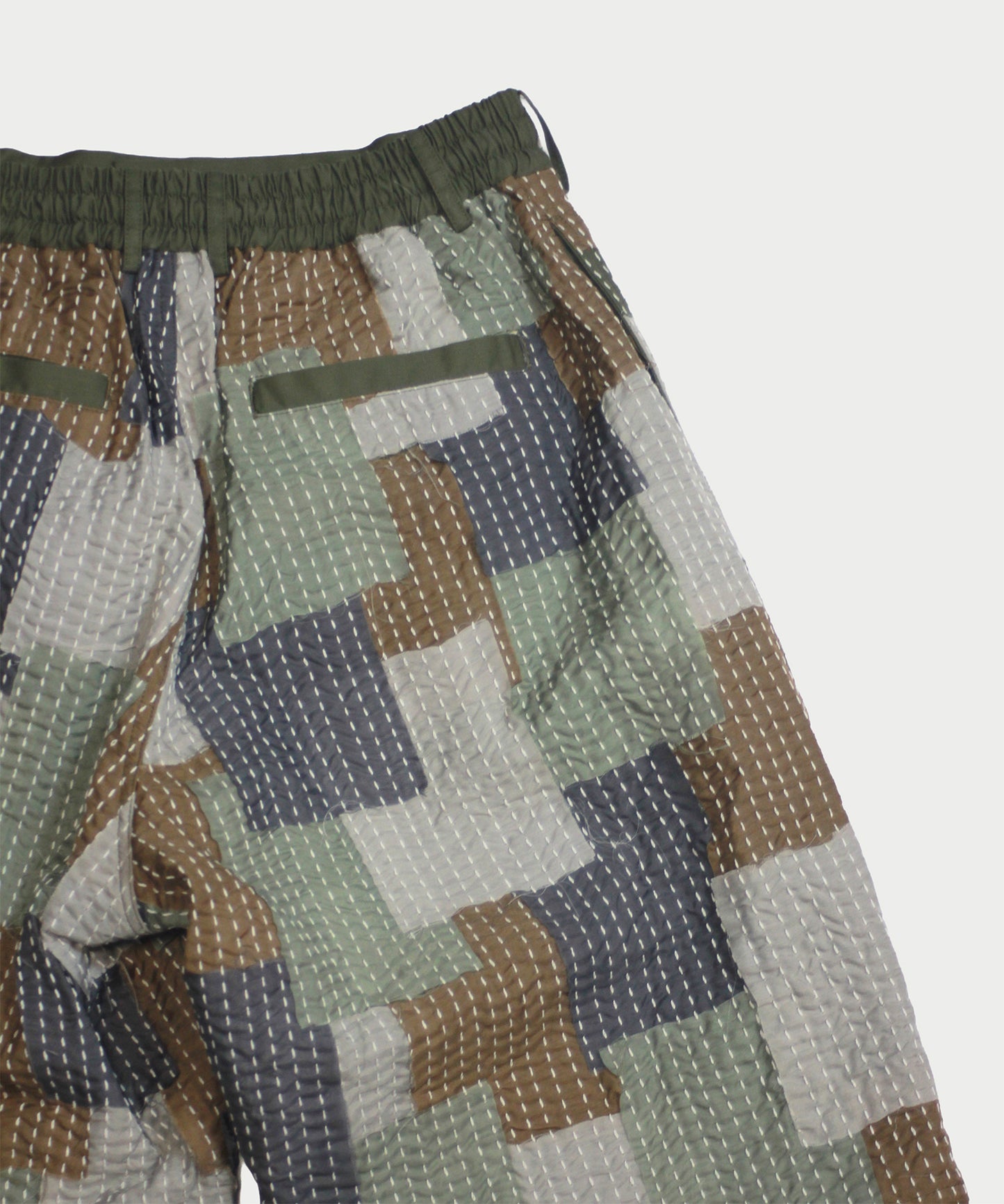 SASHIKO PATCHED SHORT PANTS