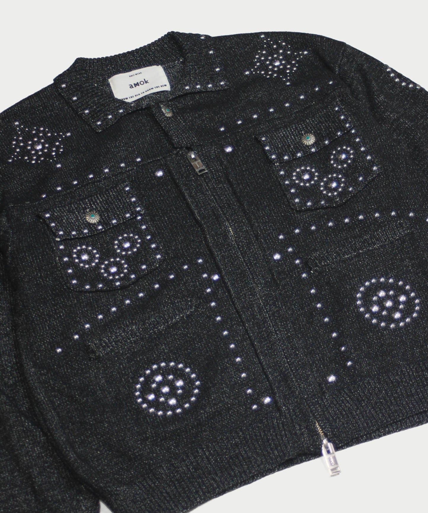 KNIT STUDS CARDIGAN