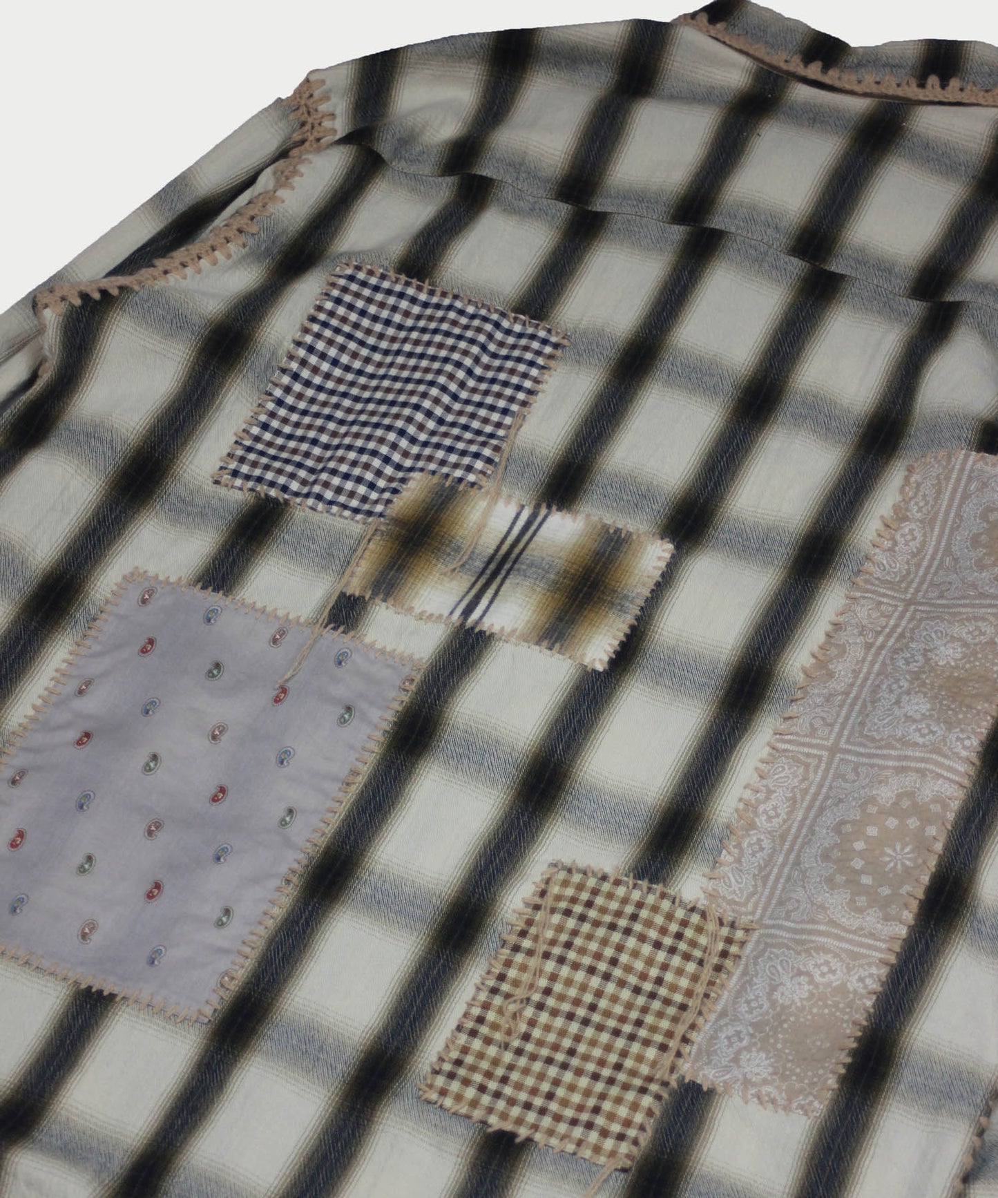HAND KNITTING CHECK SHIRT