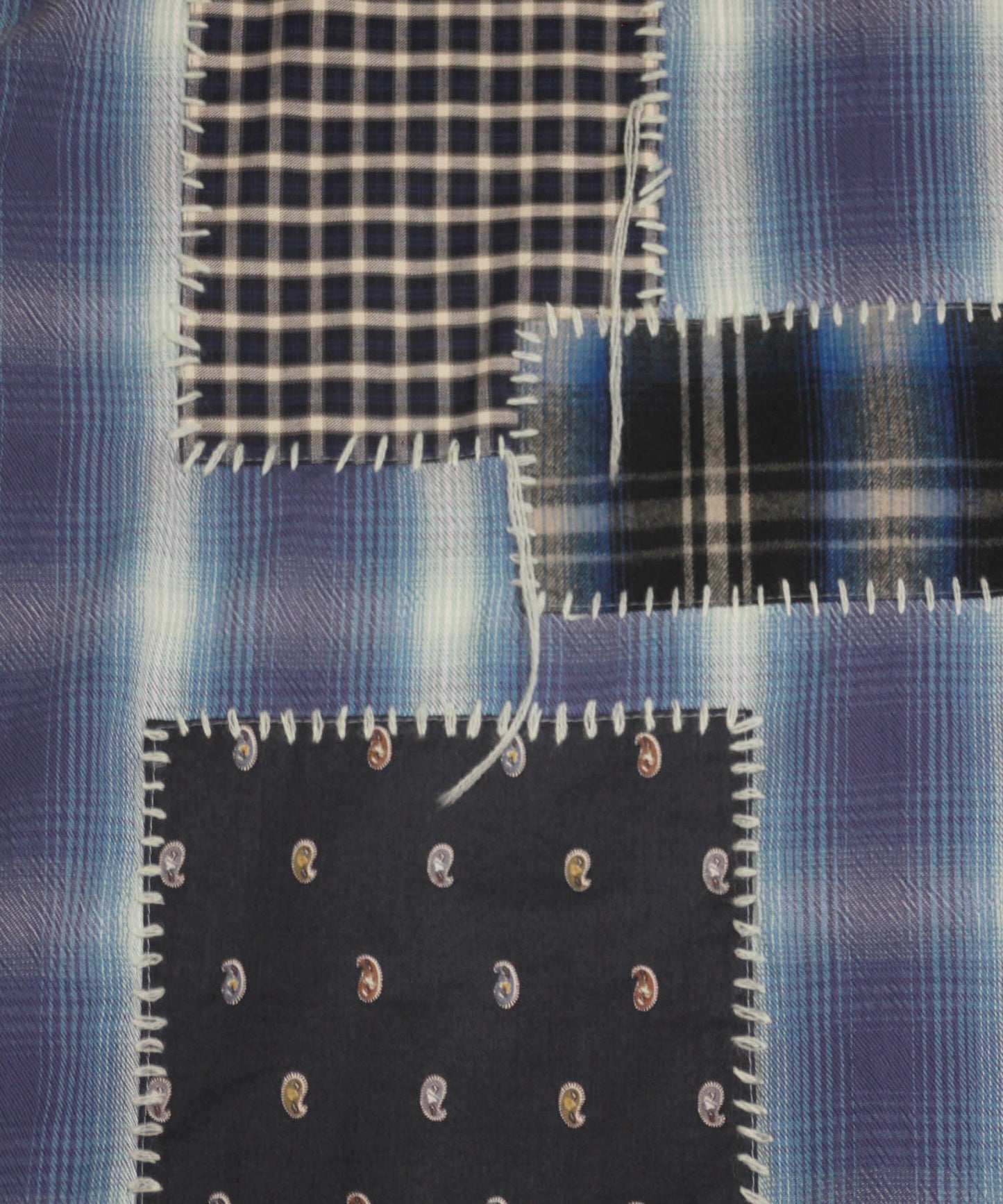 HAND KNITTING CHECK SHIRT