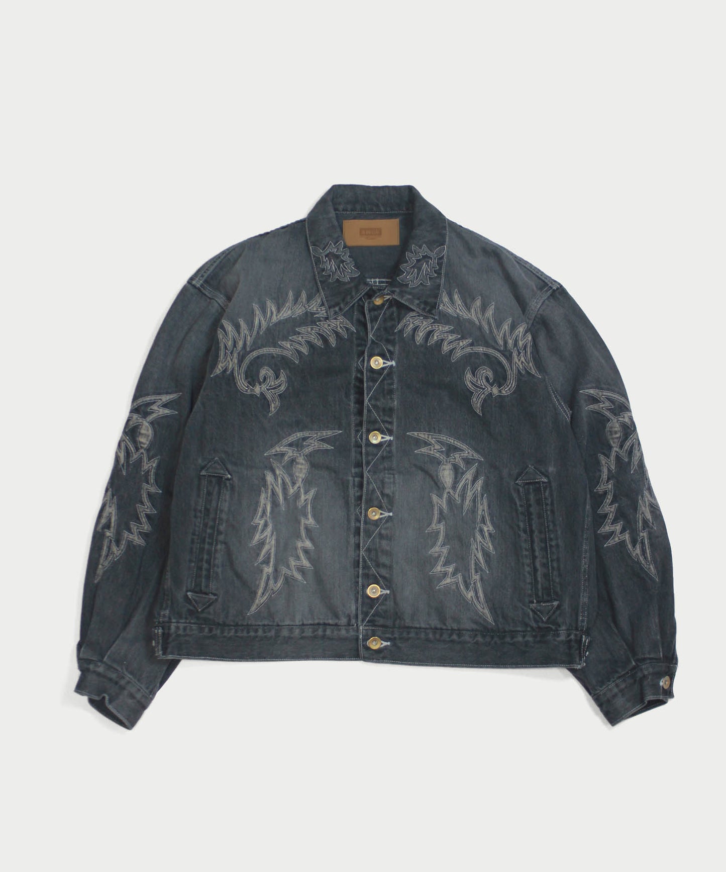 EMBROIDERY DENIM BLOUSON