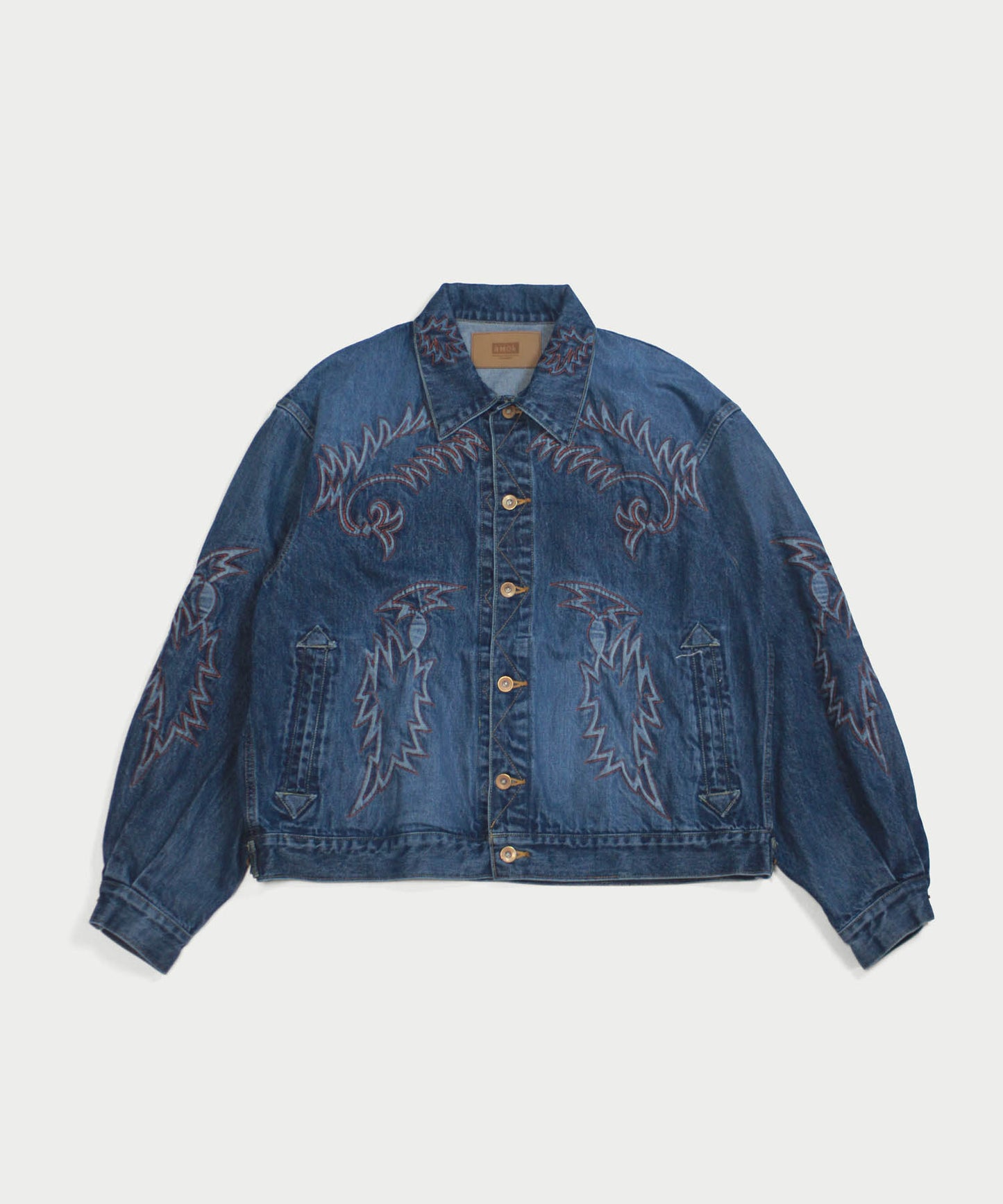 EMBROIDERY DENIM BLOUSON