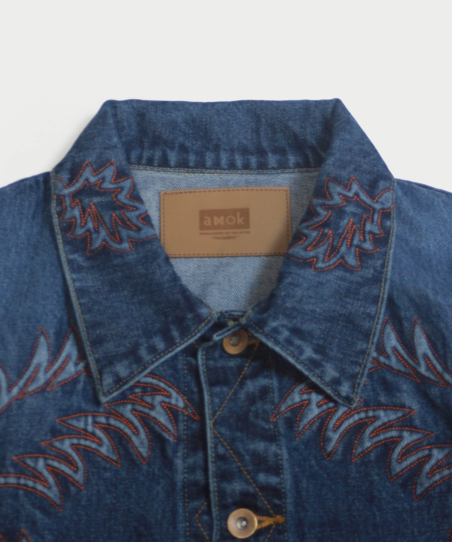 EMBROIDERY DENIM BLOUSON
