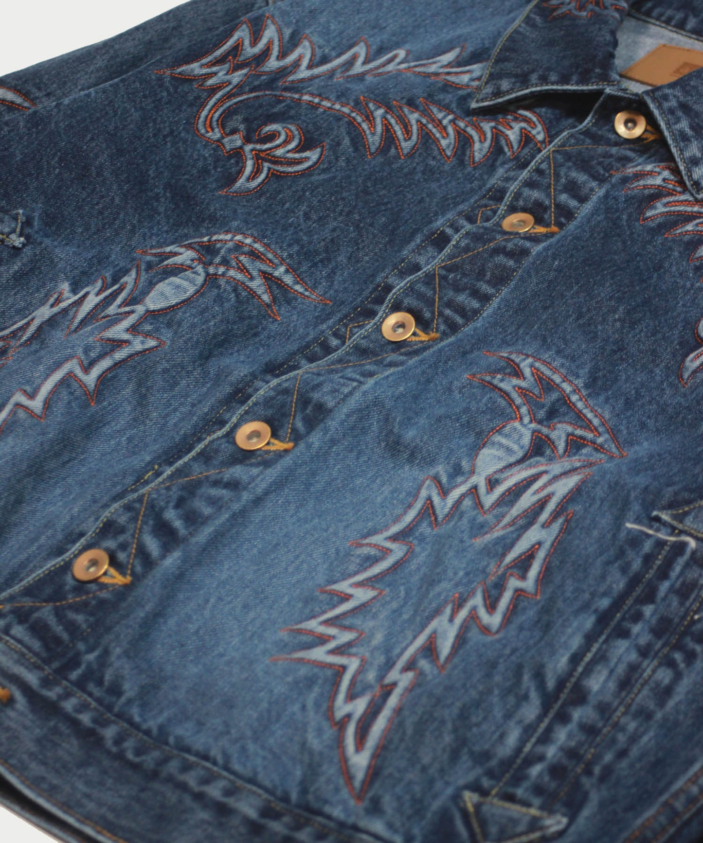EMBROIDERY DENIM BLOUSON