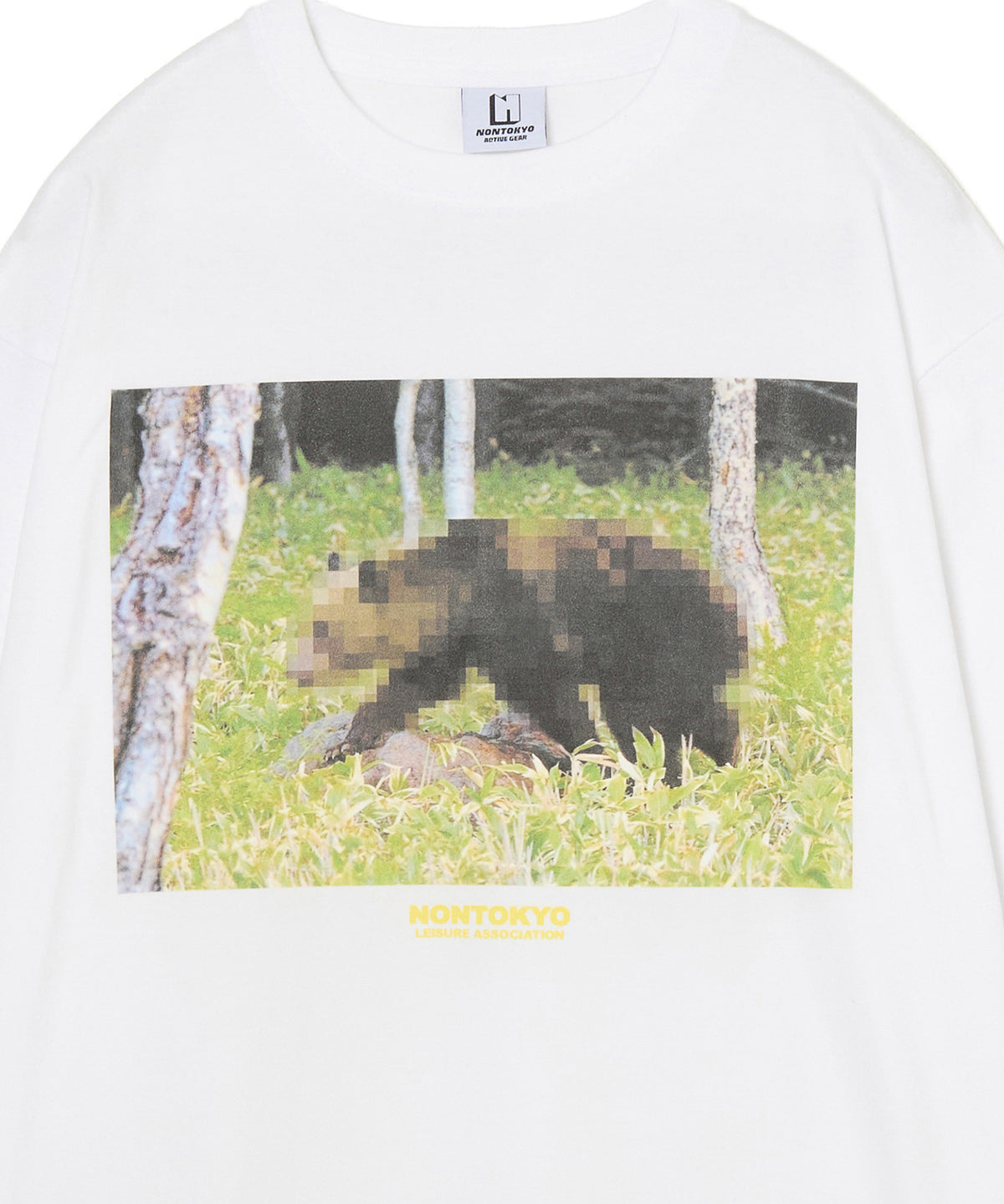 PRINT L/S T-SHIRT(MOSAIC BEAR)
