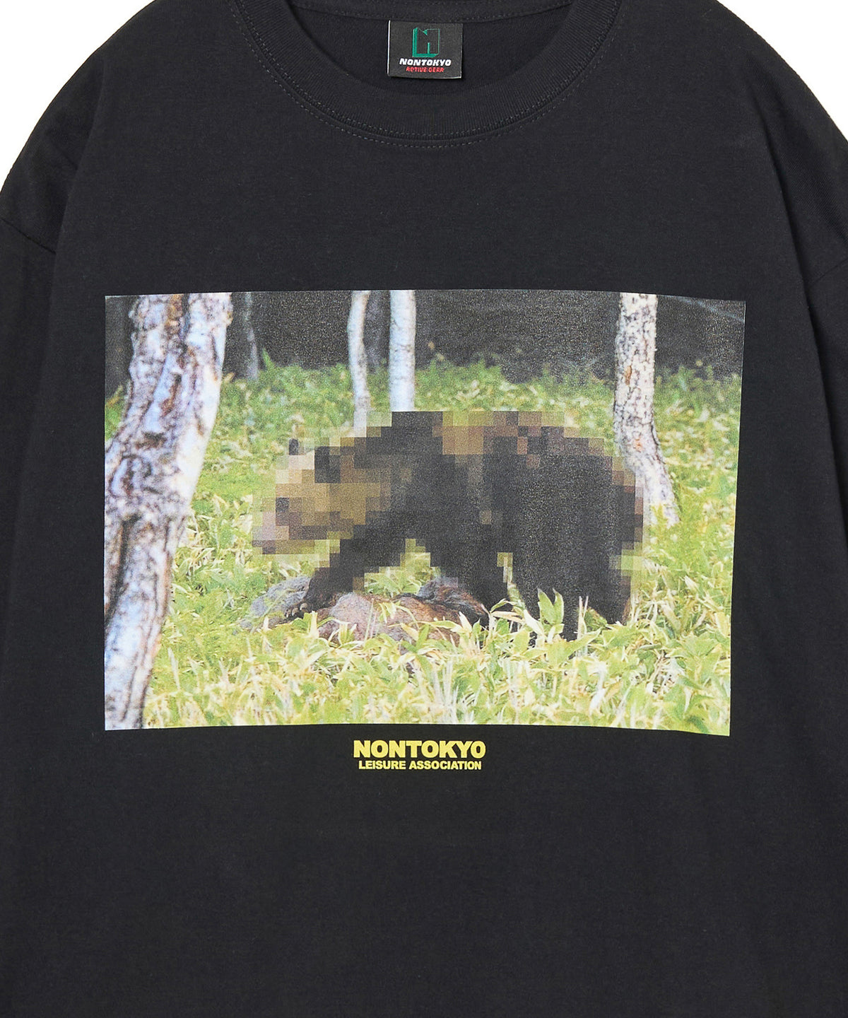 PRINT L/S T-SHIRT(MOSAIC BEAR)
