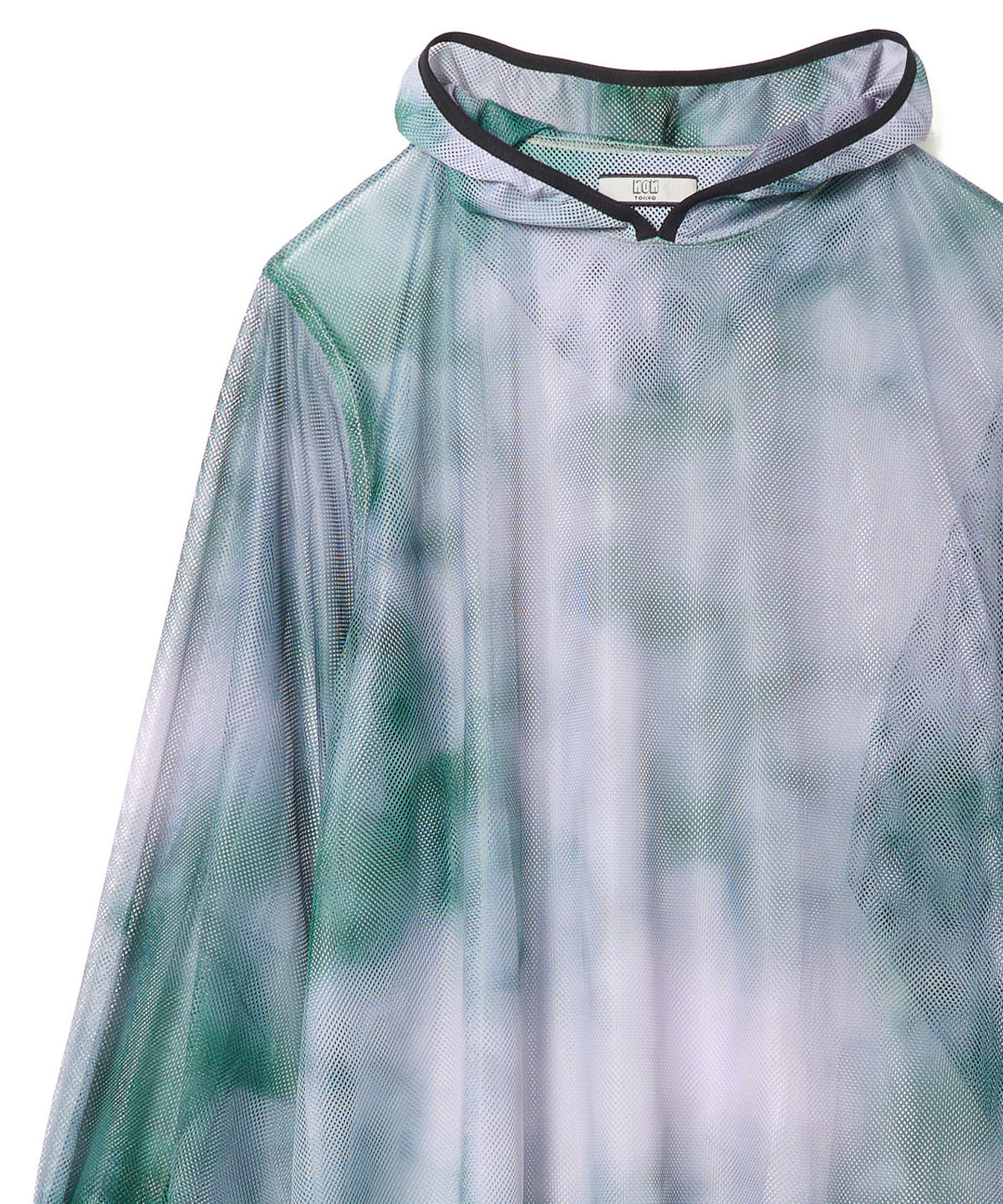 PRINT MESH HOODIE O/P