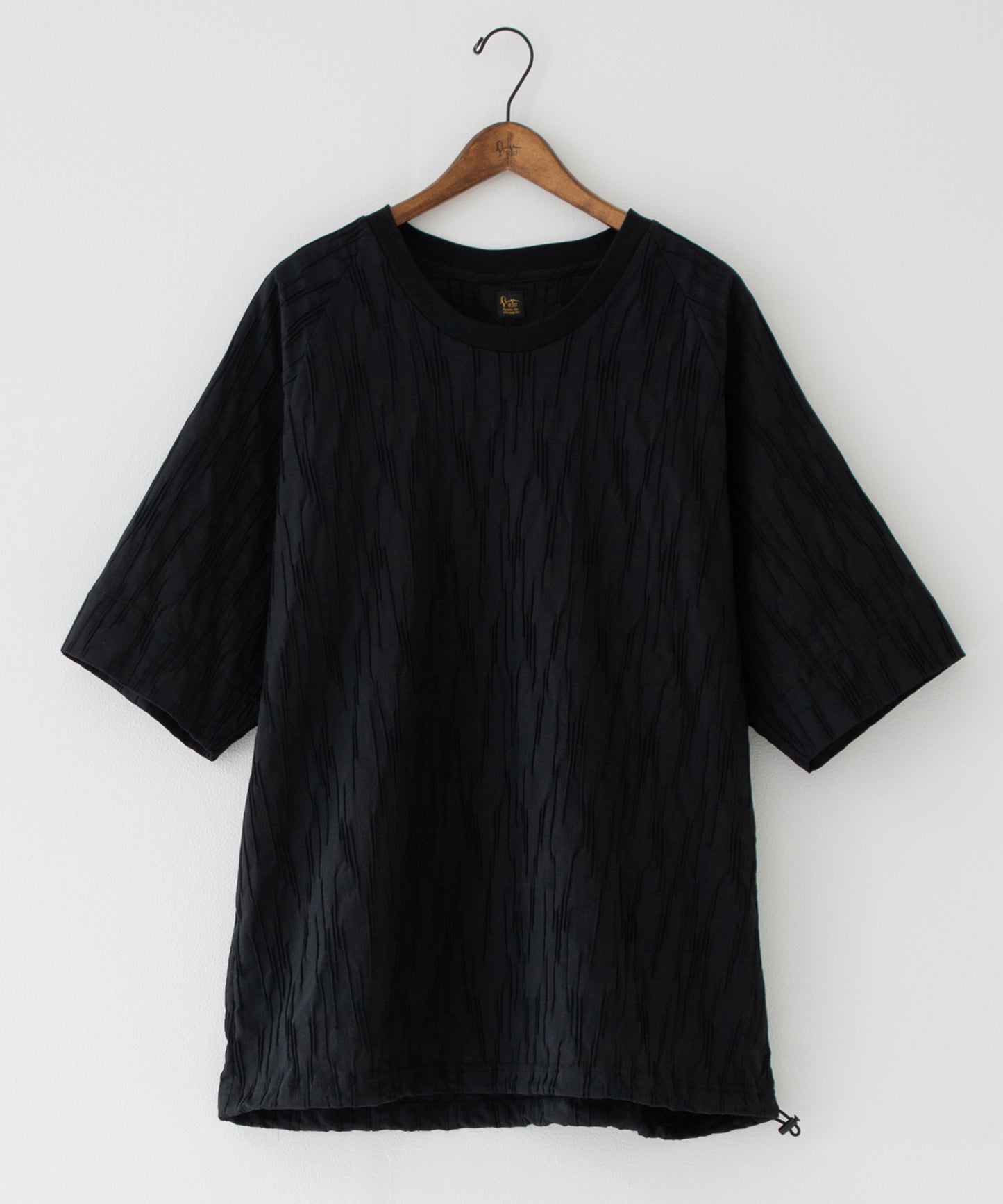 tucked dobby poncho shirt