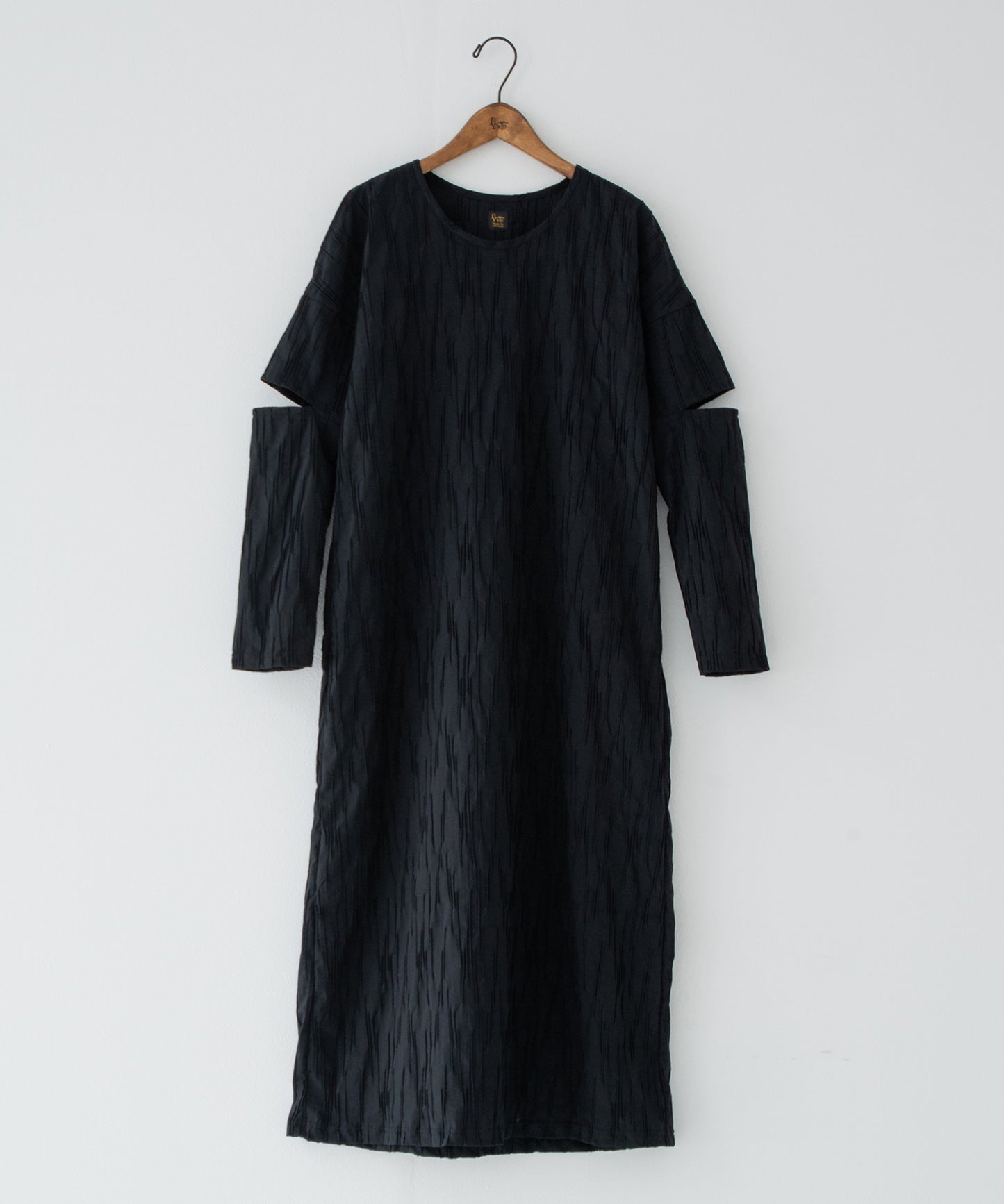 tucked dobby slit dress