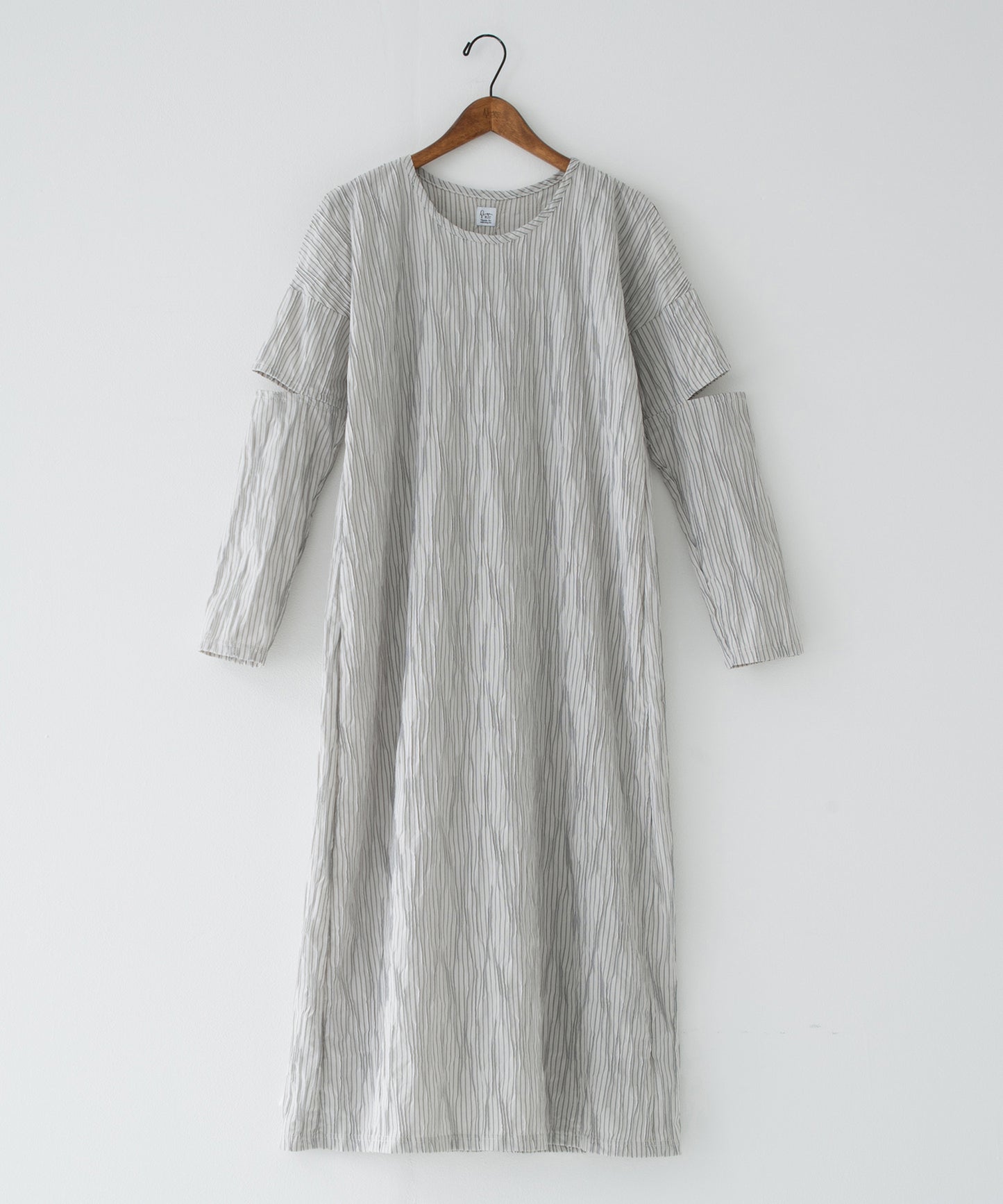 tucked dobby slit dress