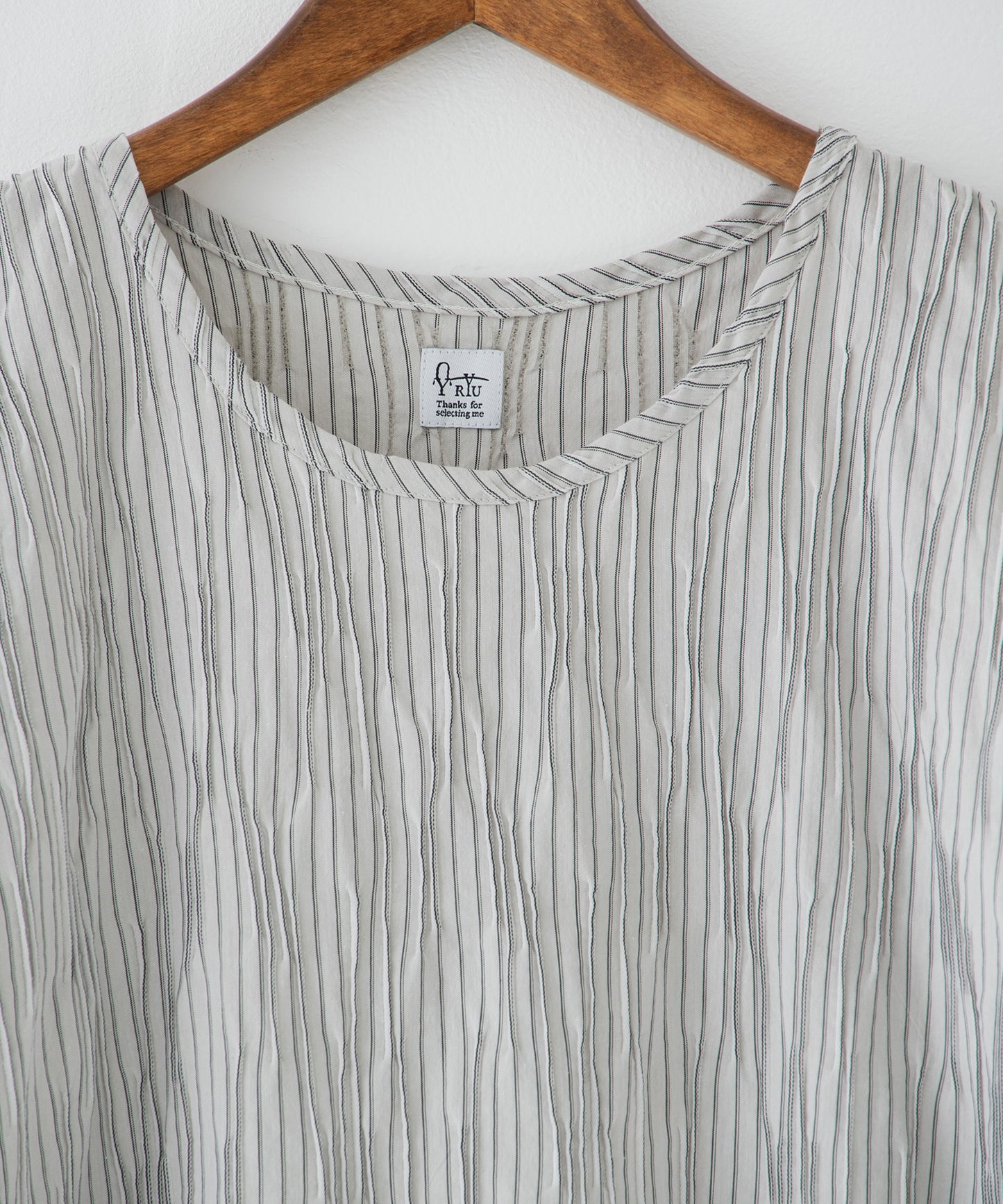 tucked dobby slit dress