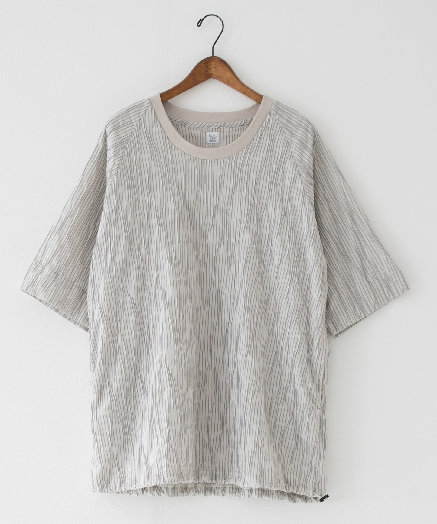 tucked dobby poncho shirt